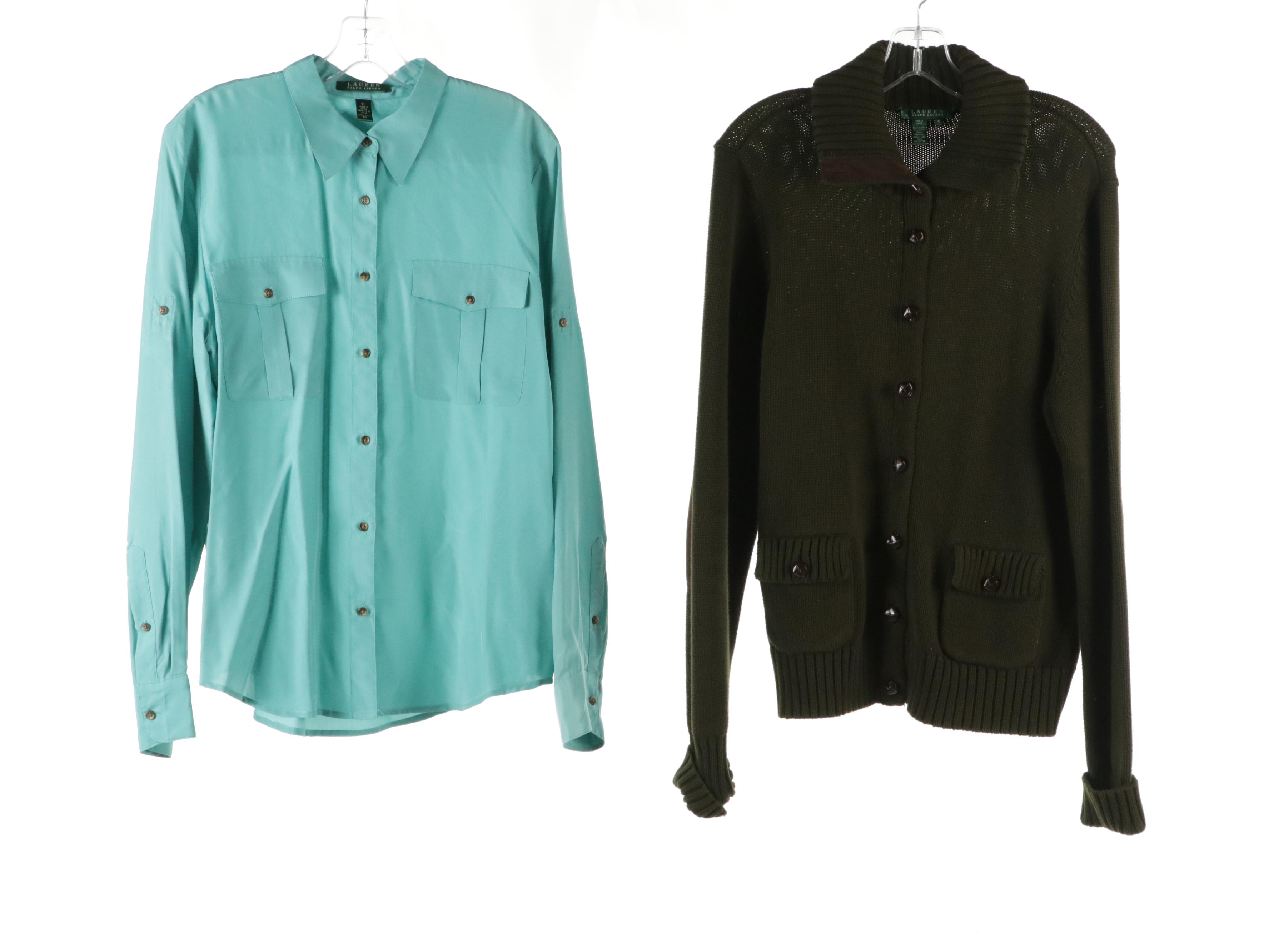 Lauren Ralph Lauren Embroidered Tee, Linen & Silk Blouses, Knit Sweaters, More