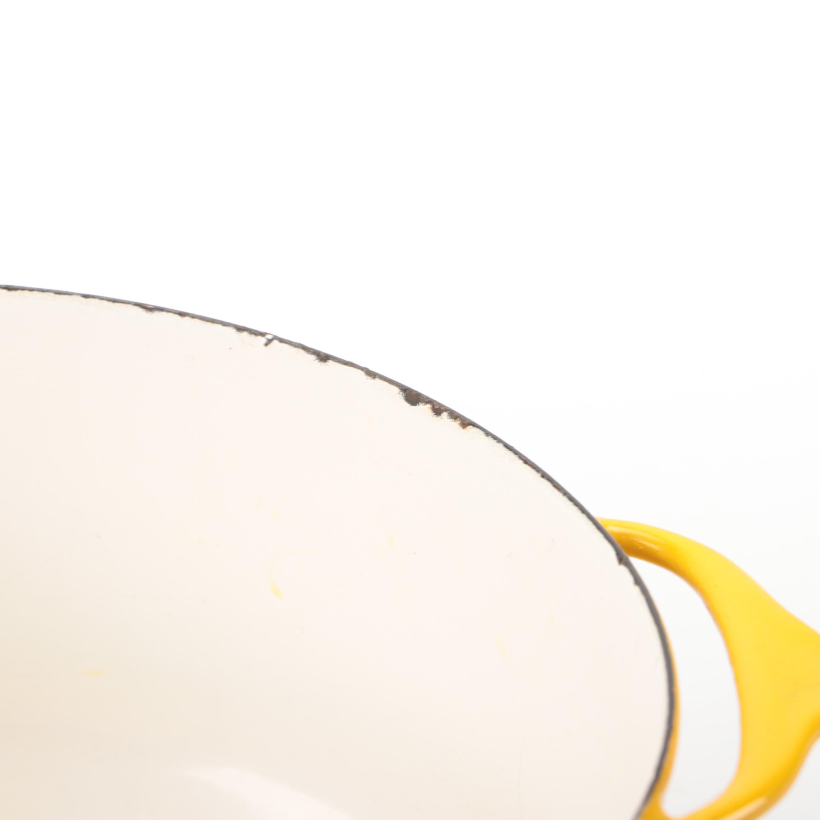 Dansk Mid Century Modern Enameled Metal Casserole Dish with Pots and Pans