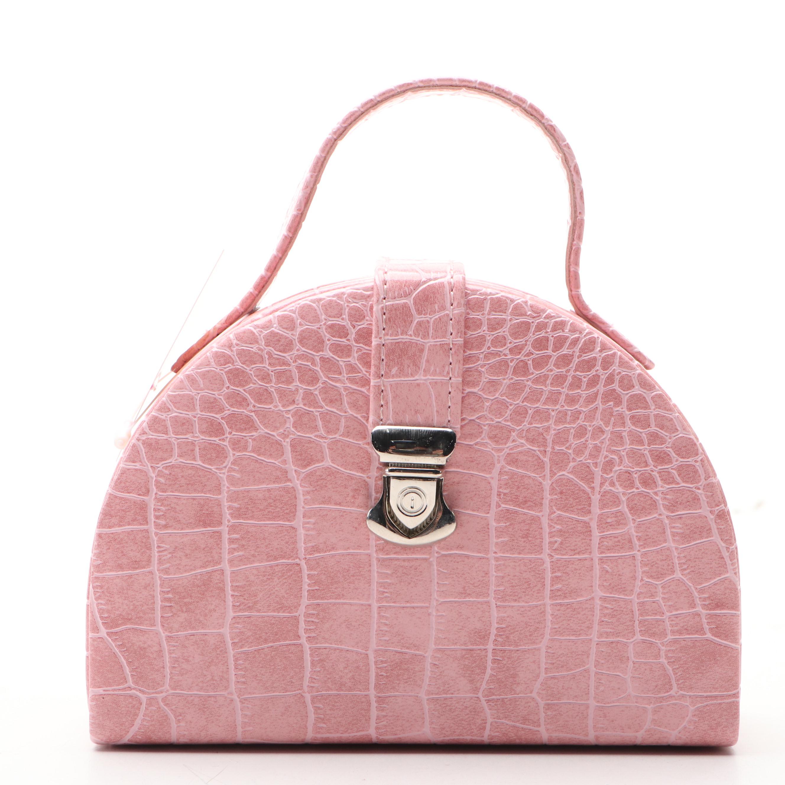 Alten International Faux Crocodile Embossed Jewelry Cases
