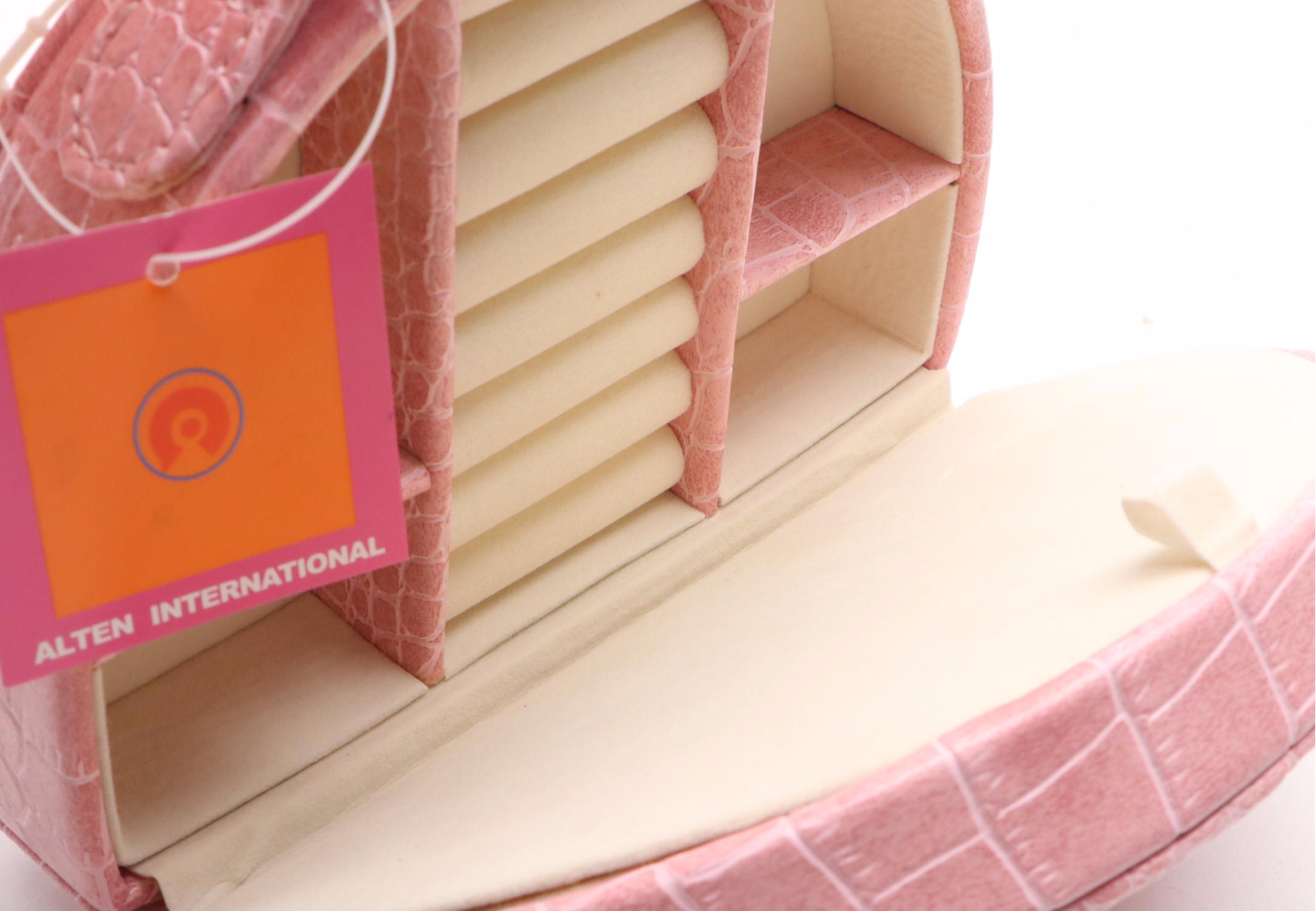 Alten International Faux Crocodile Embossed Jewelry Cases