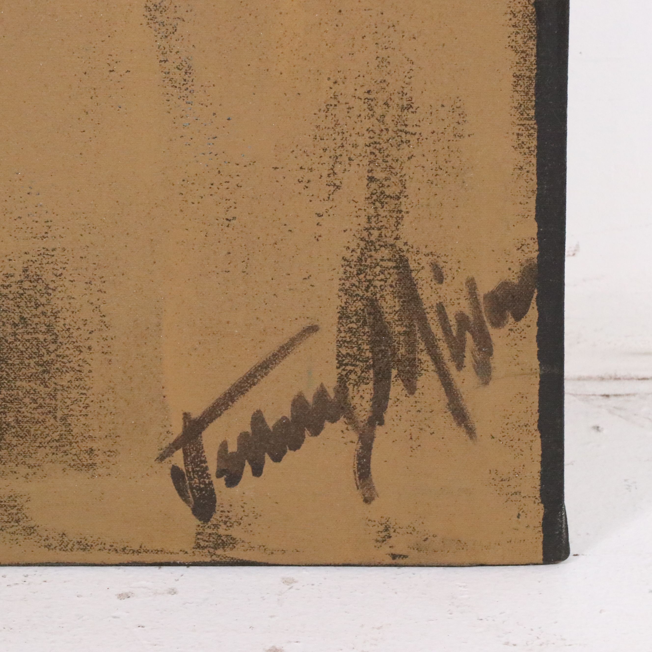 Oil Painting Triptych of Early Moulin Rouge Cabaret Dancer, 21st Century