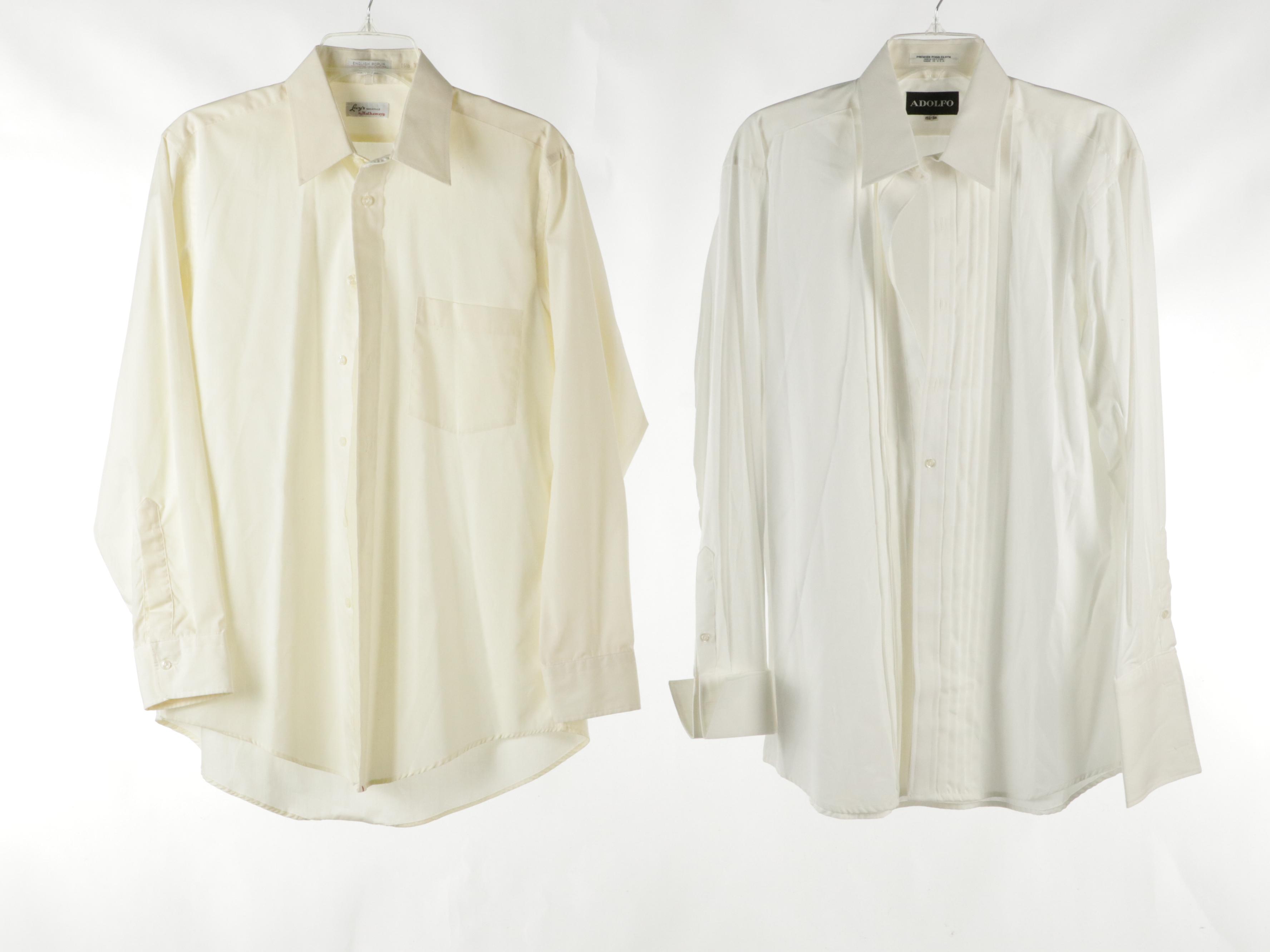 Men's Adolfo Pleated Cotton Tuxedo Shirt, Lord West Black Wool Suit, and More