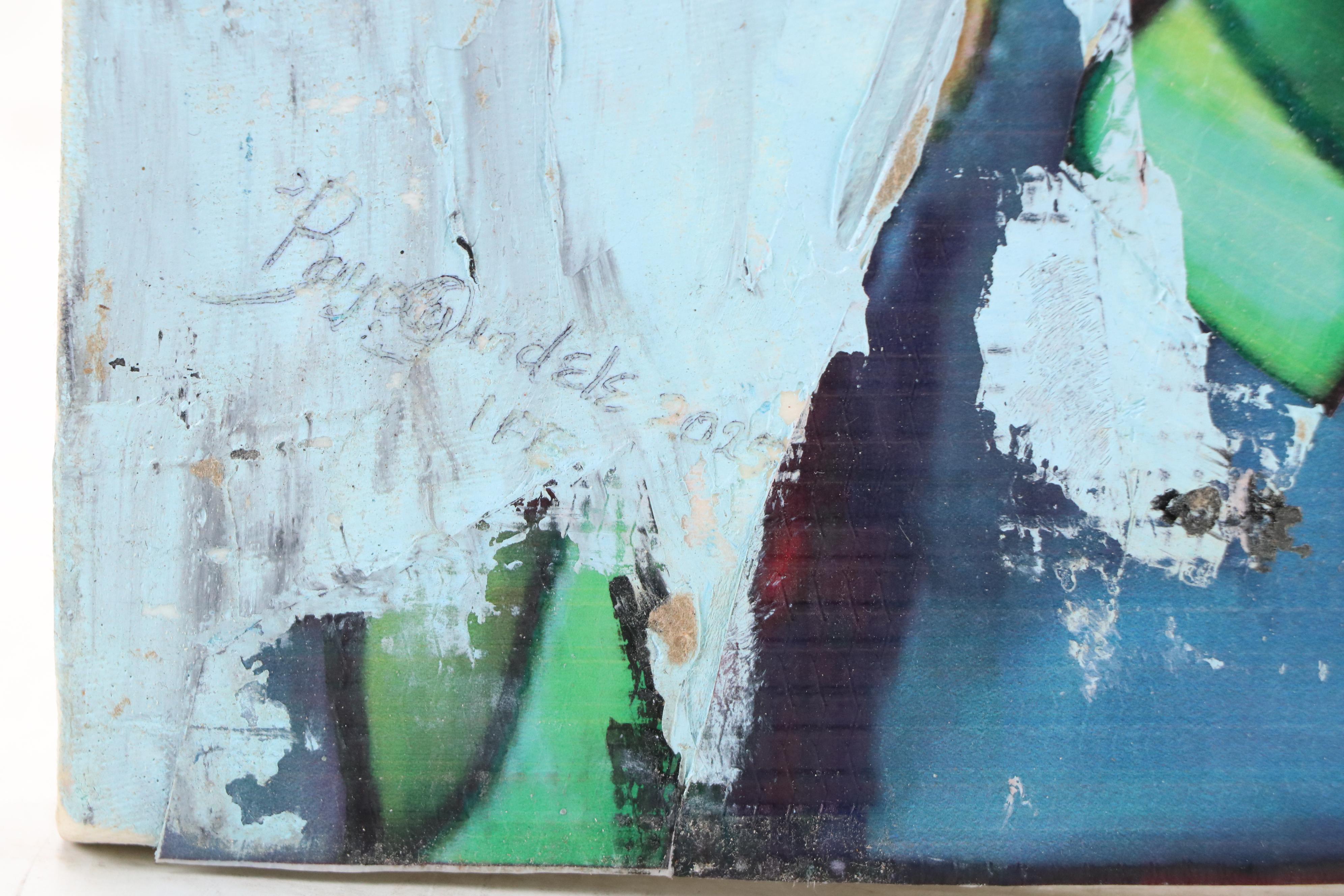 Bayo Ogundele Floral Still Life Mixed Media Collage, 2025