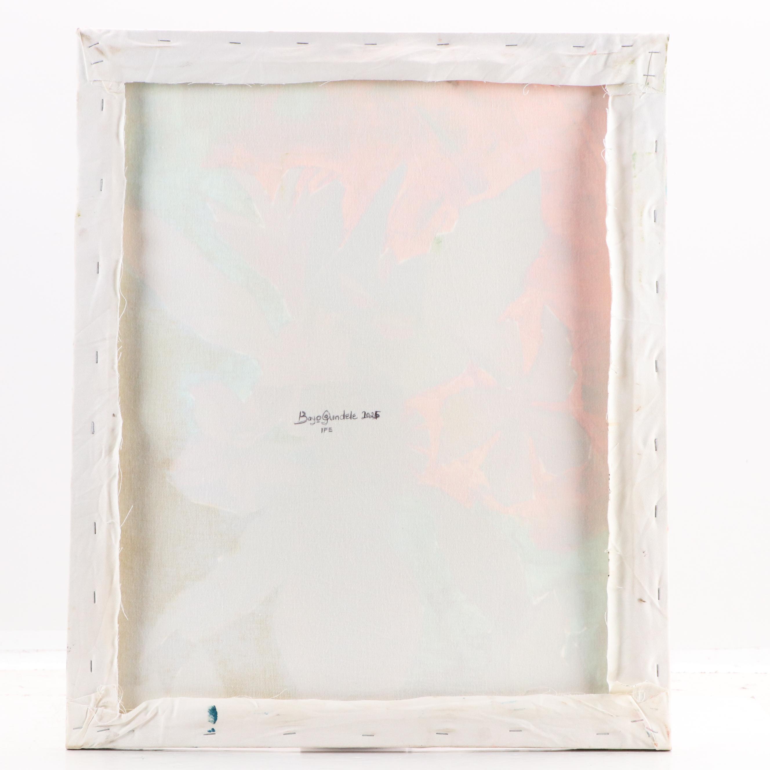 Bayo Ogundele Floral Still Life Mixed Media Collage, 2025