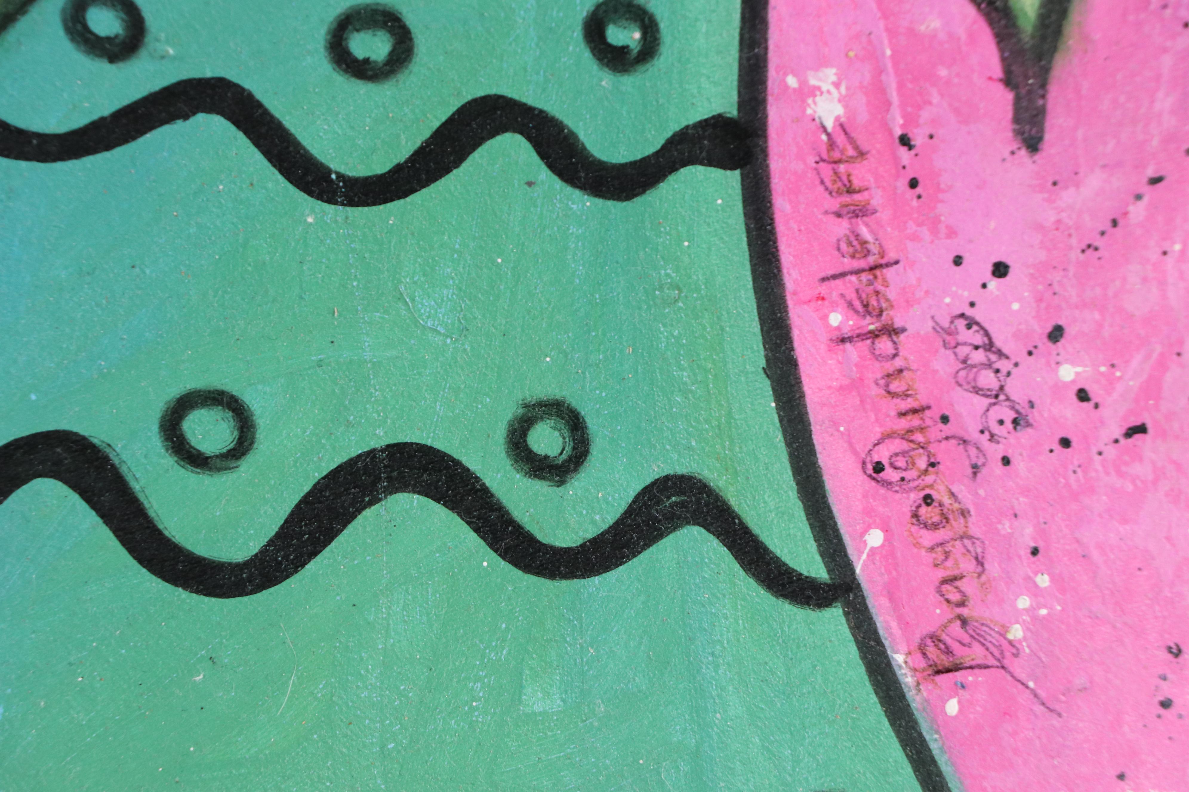 Bayo Ogundele Stylized Floral Oil Painting, 2025