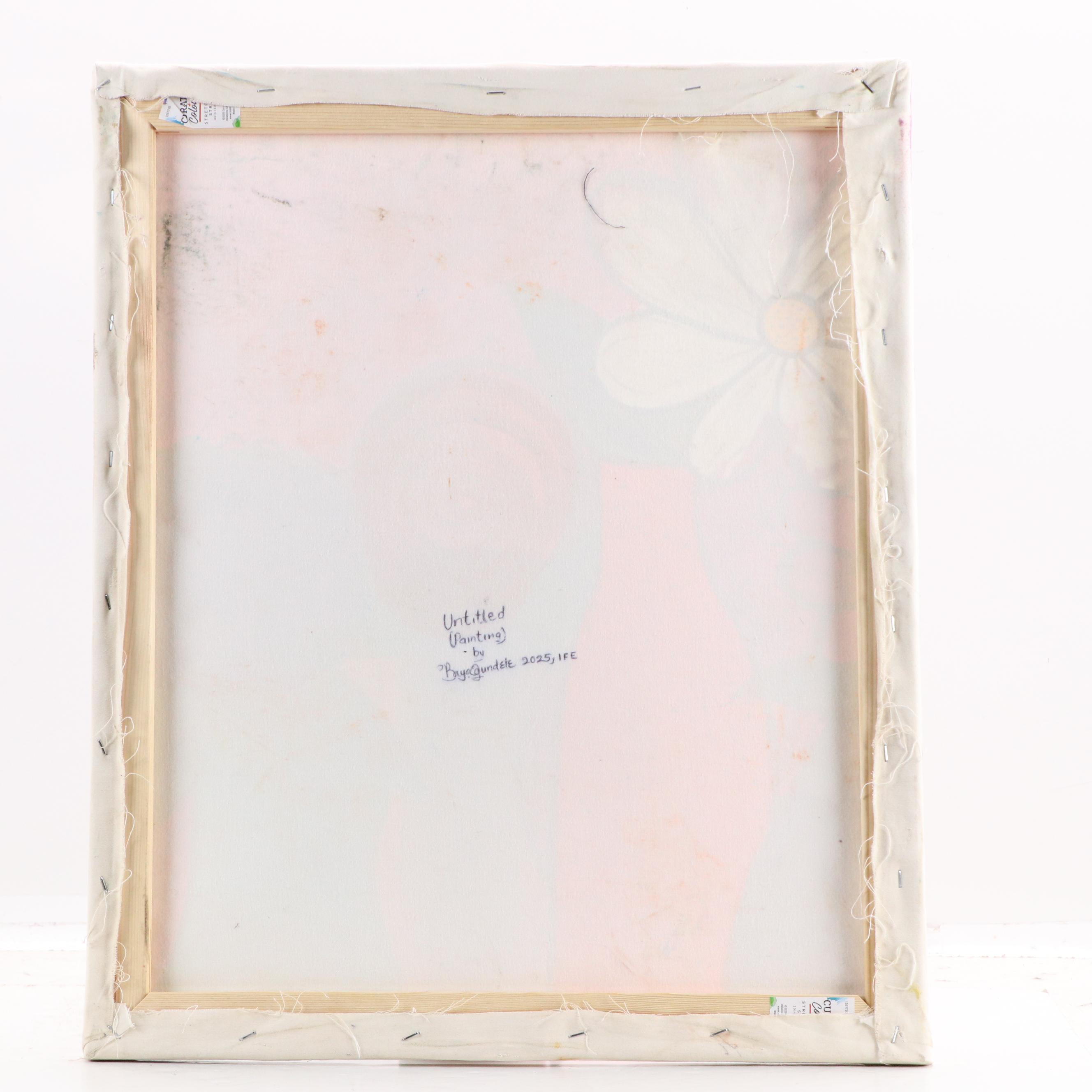 Bayo Ogundele Stylized Floral Oil Painting, 2025