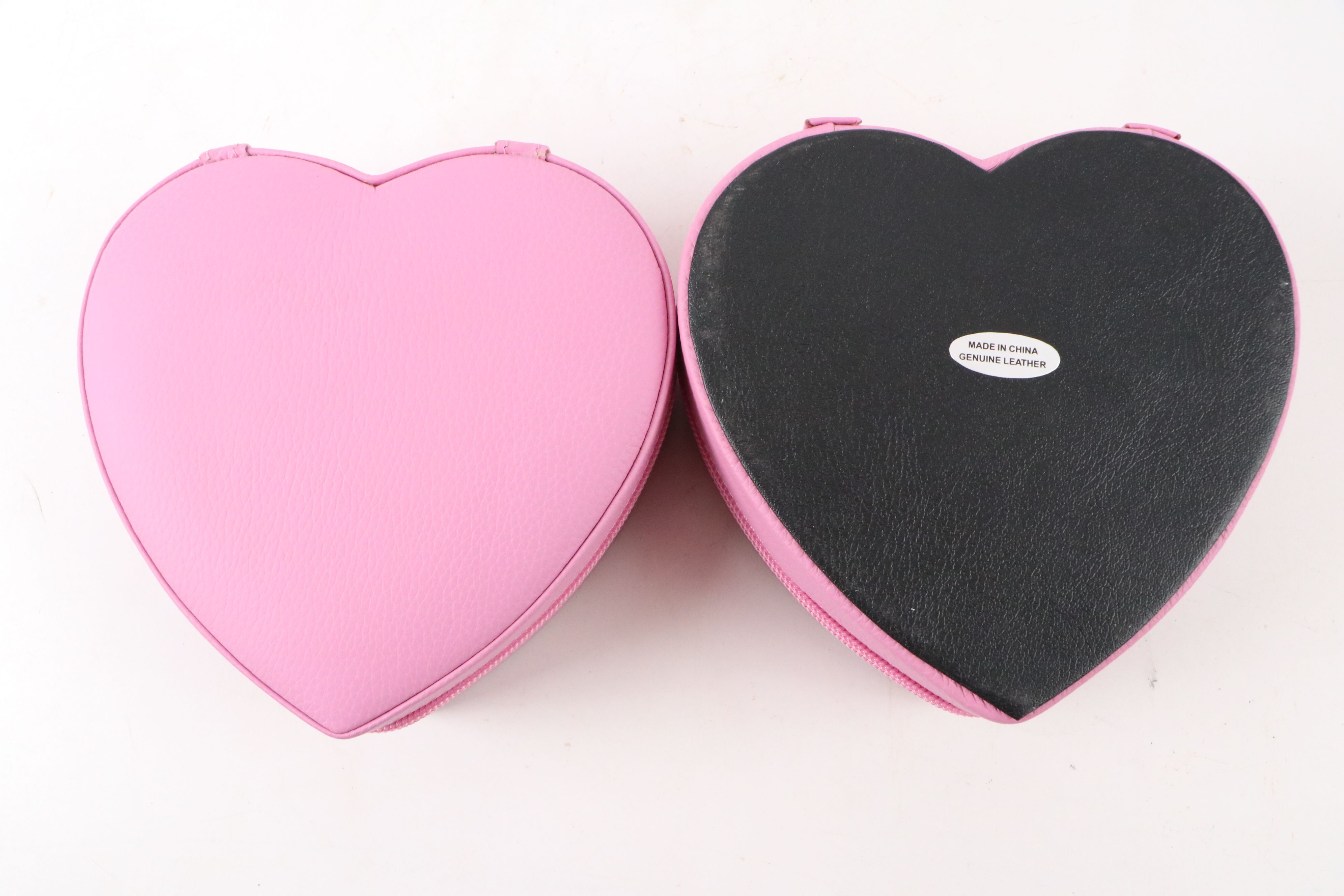 Rowallan Pink Leather Heart Jewelry Cases