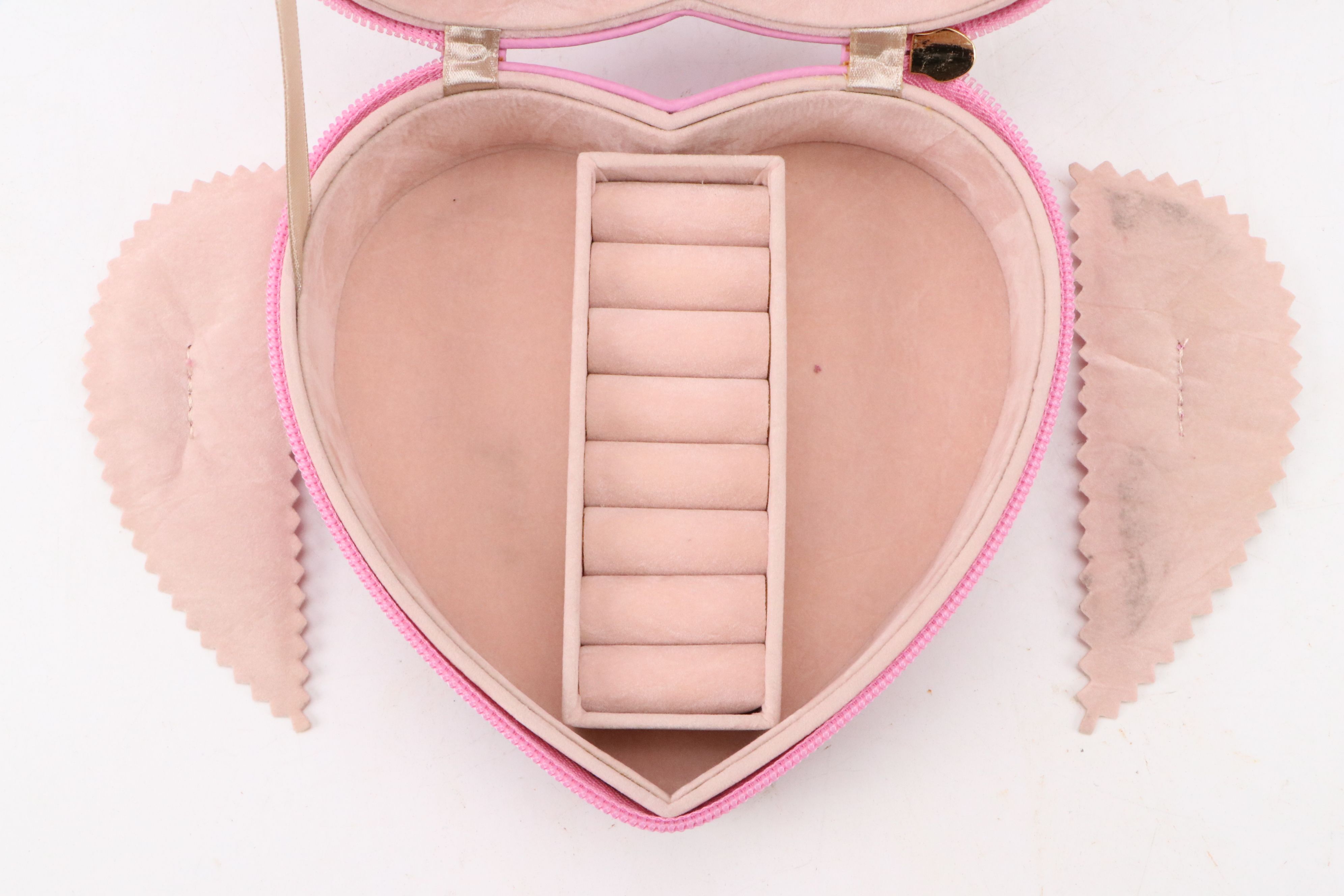 Rowallan Pink Leather Heart Jewelry Cases