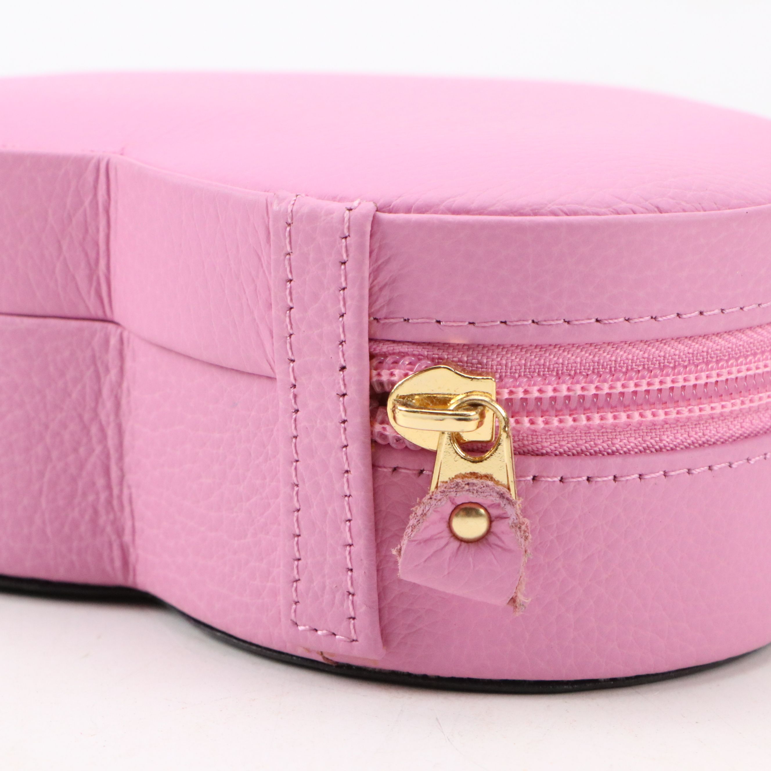 Rowallan Pink Leather Heart Jewelry Cases