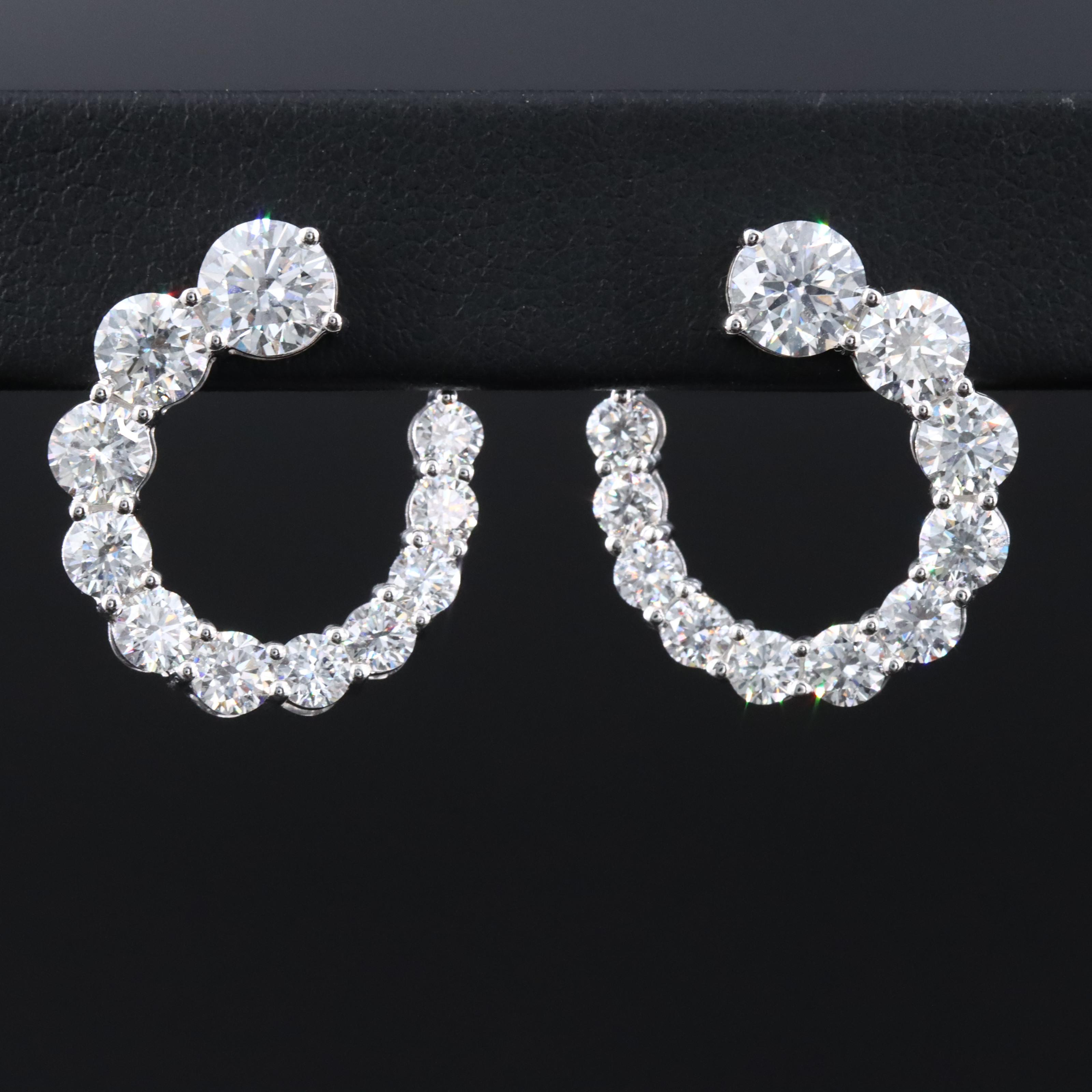 14K 5.31 CTW Lab Grown Diamond Graduated Earrings