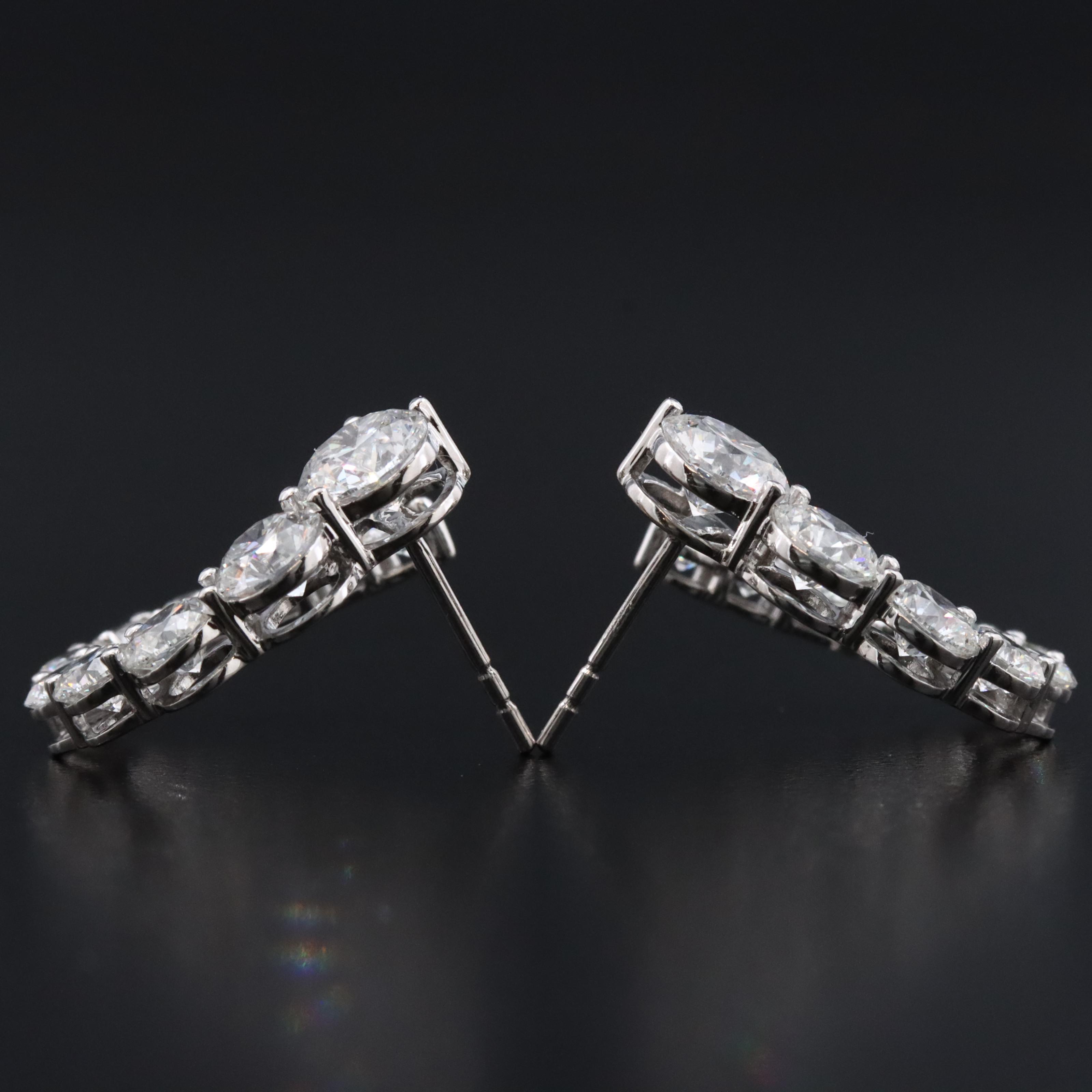 14K 5.31 CTW Lab Grown Diamond Graduated Earrings