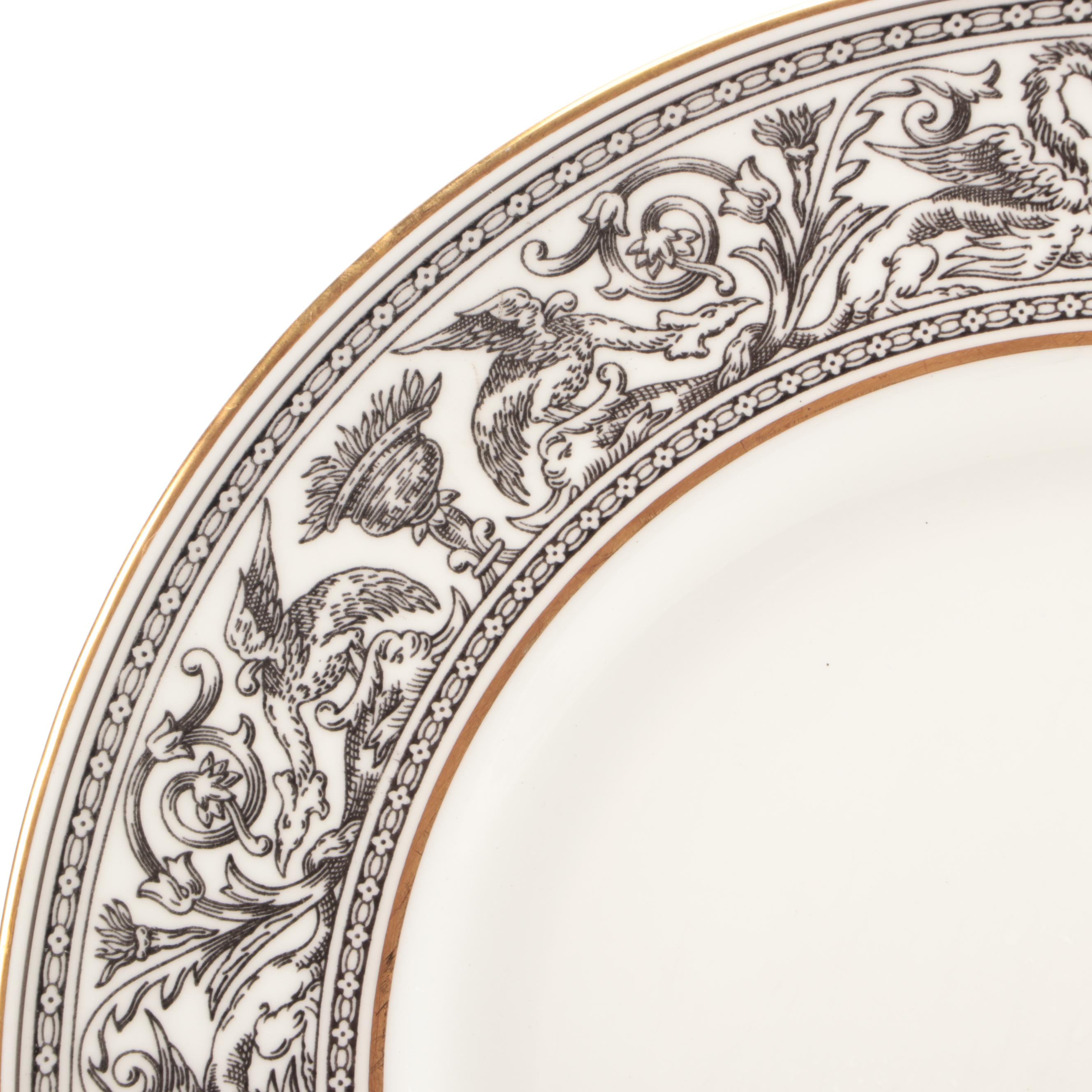 Wedgwood "Florentine Black" Bone China Dinnerware and Serving Pieces