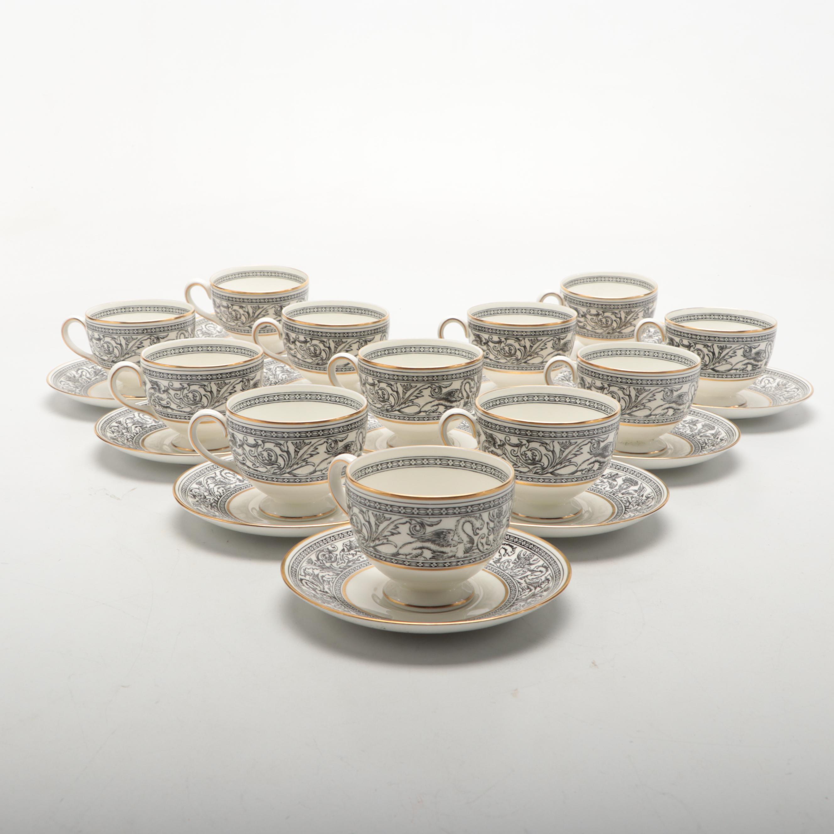 Wedgwood "Florentine Black" Bone China Dinnerware and Serving Pieces