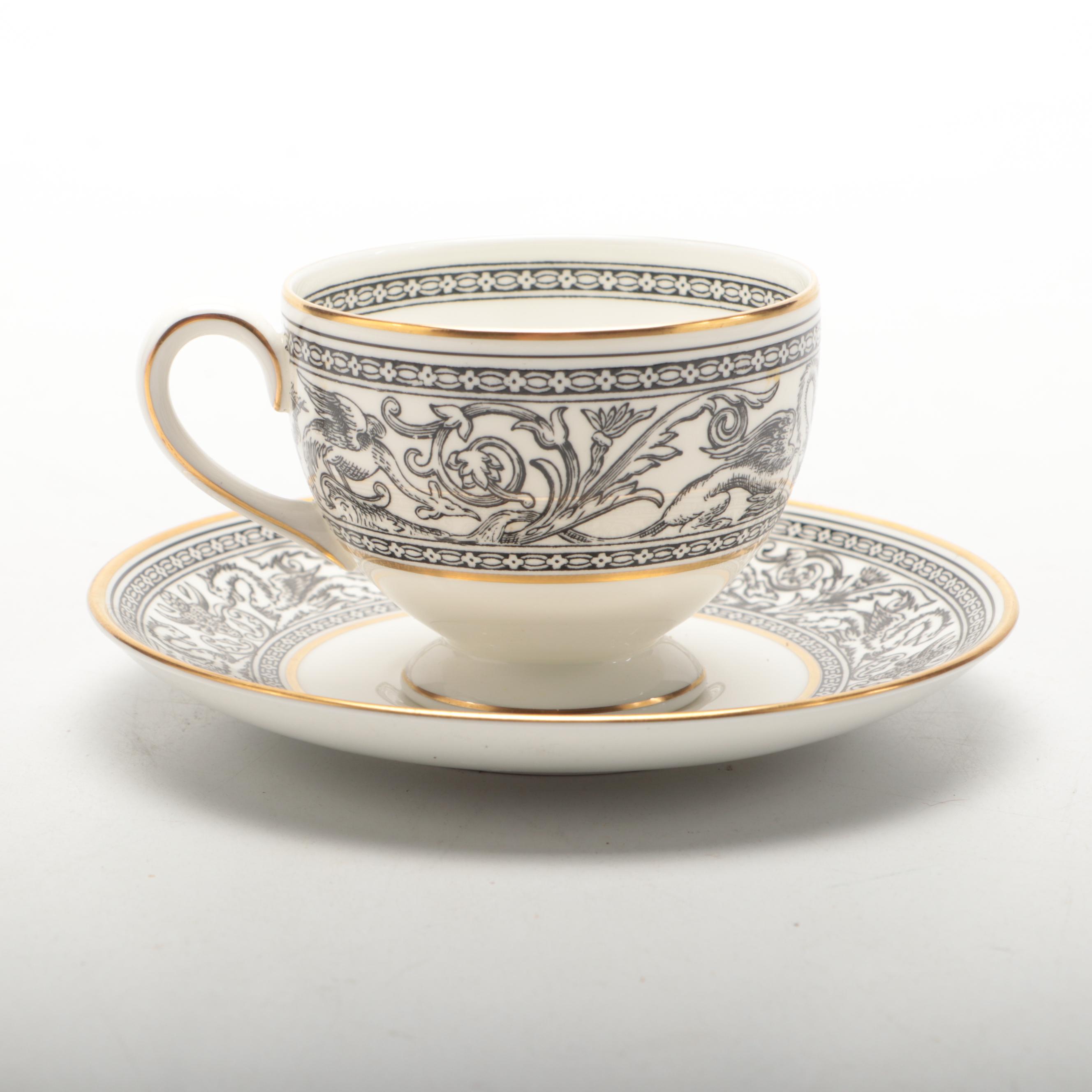 Wedgwood "Florentine Black" Bone China Dinnerware and Serving Pieces