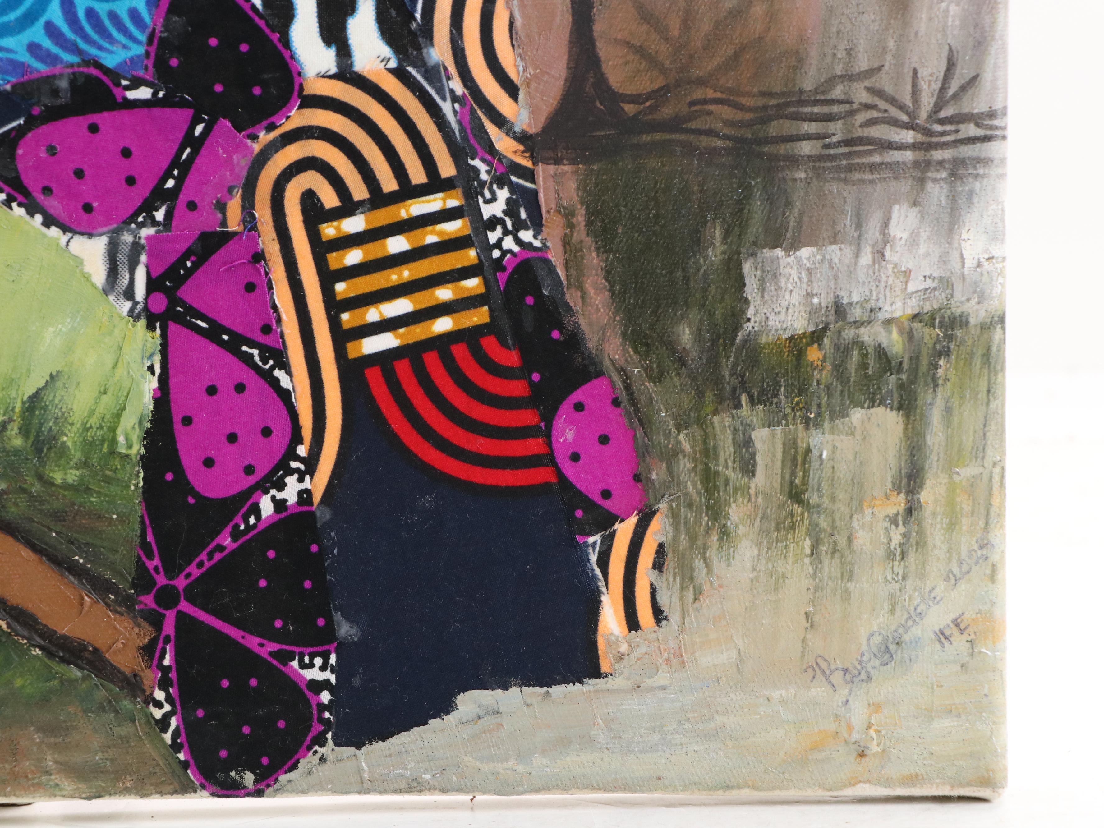 Bayo Ogundele Mixed Media Collage "Bird," 2025