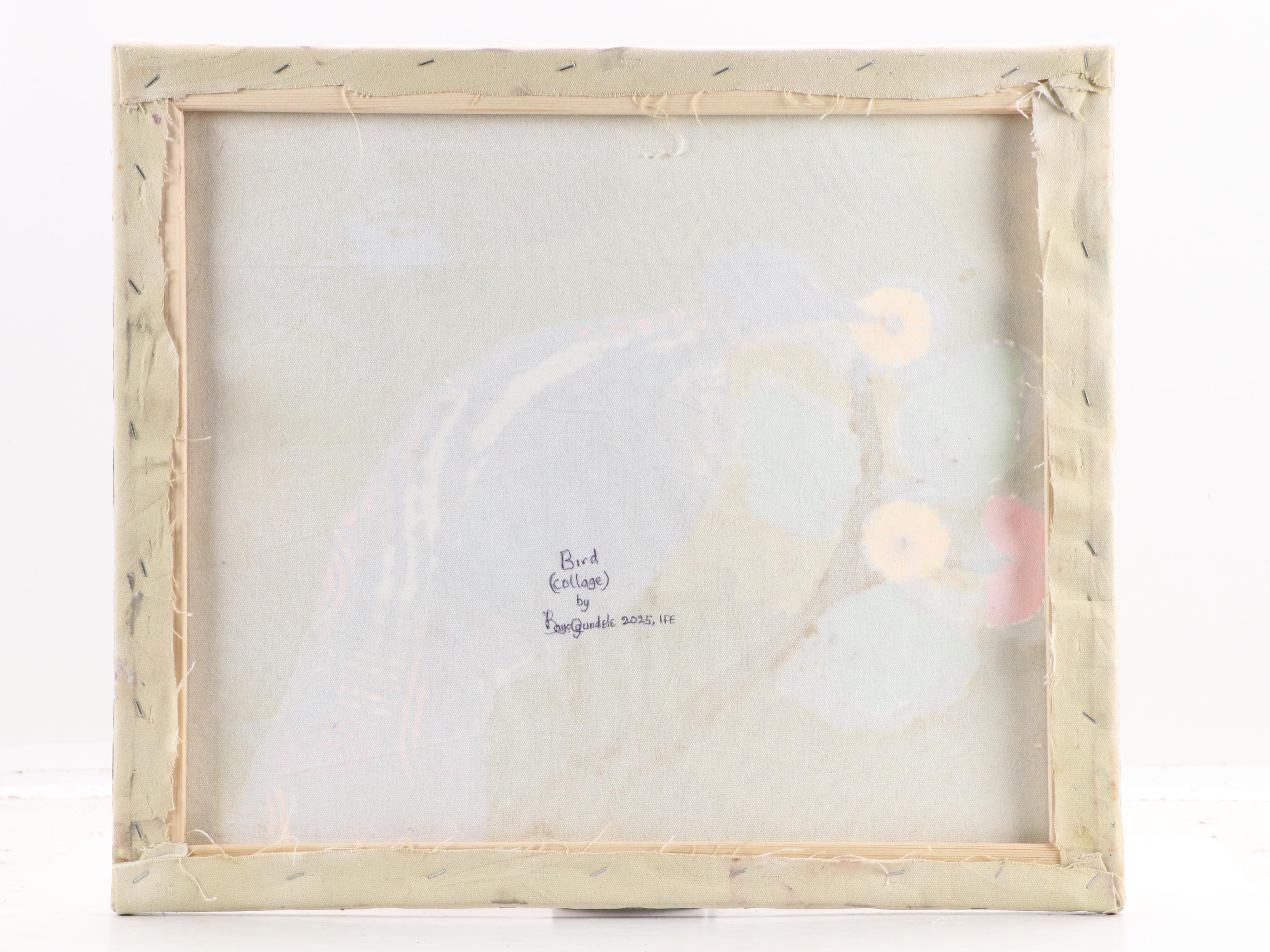 Bayo Ogundele Mixed Media Collage "Bird," 2025