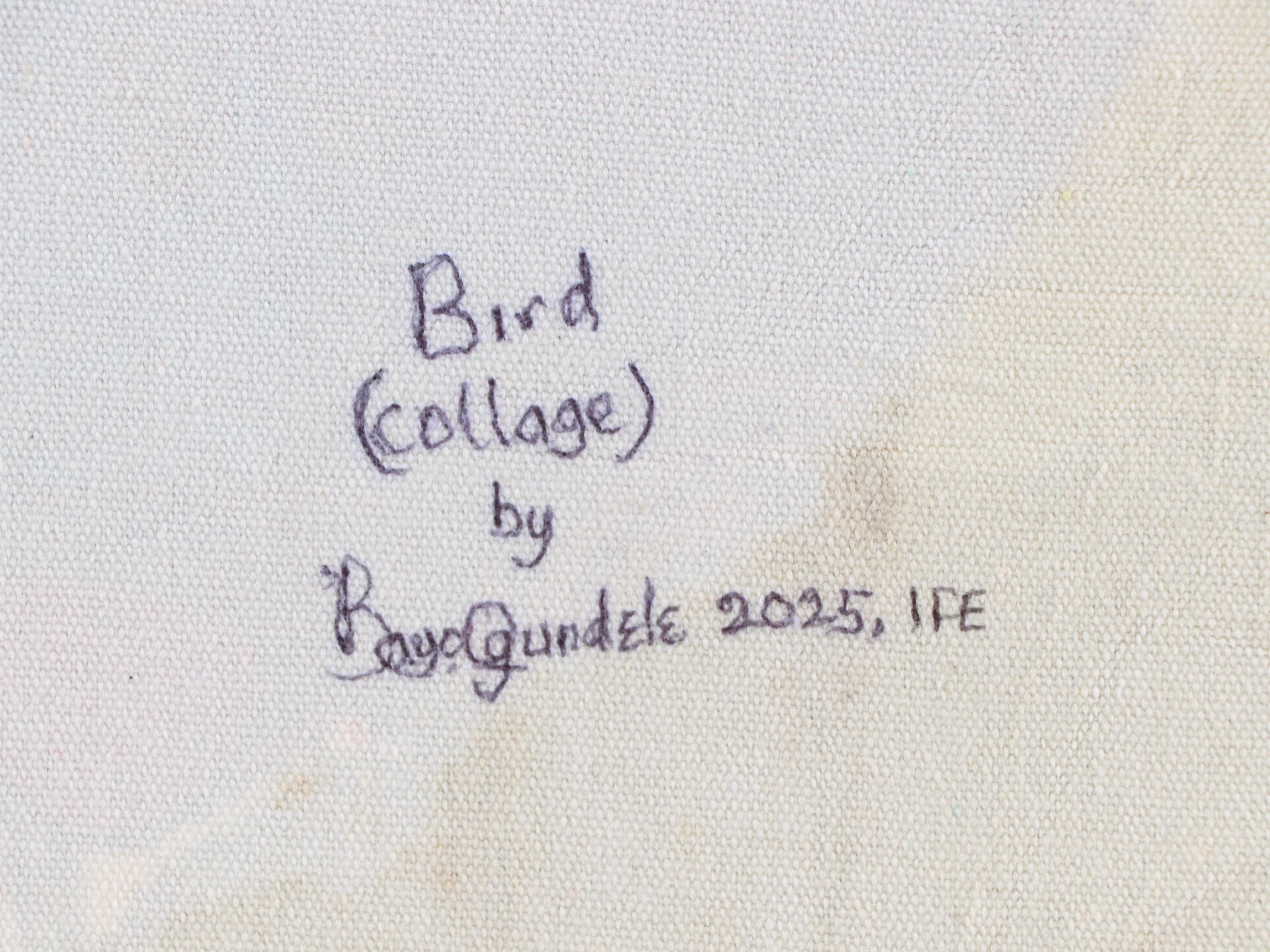 Bayo Ogundele Mixed Media Collage "Bird," 2025