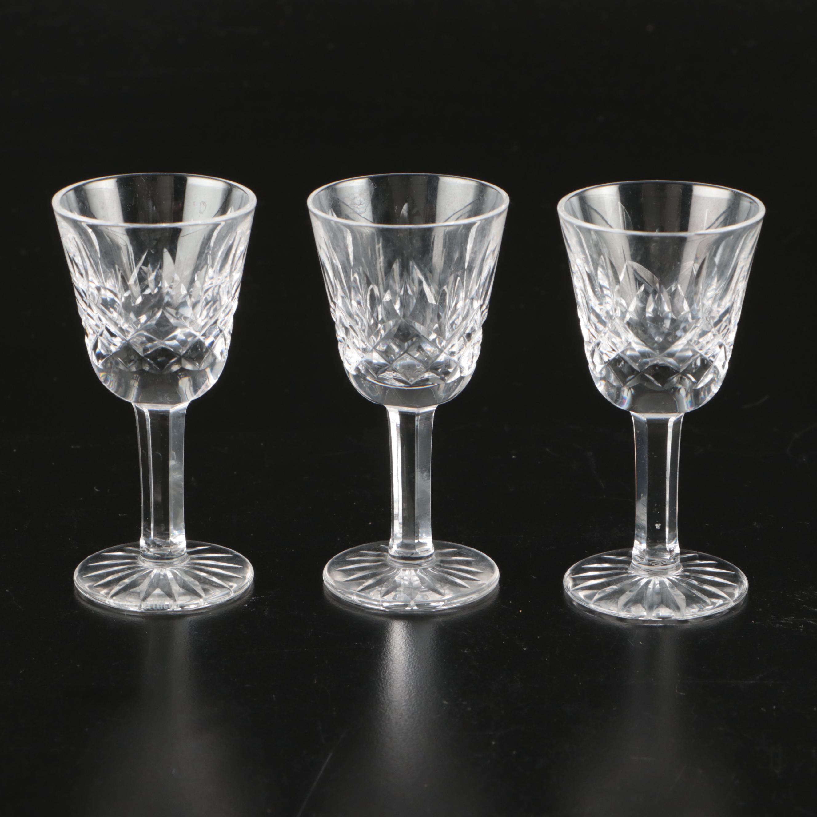 Waterford "Alana" Crystal Decanter with "Lismore" Liquor Cocktail Glasses