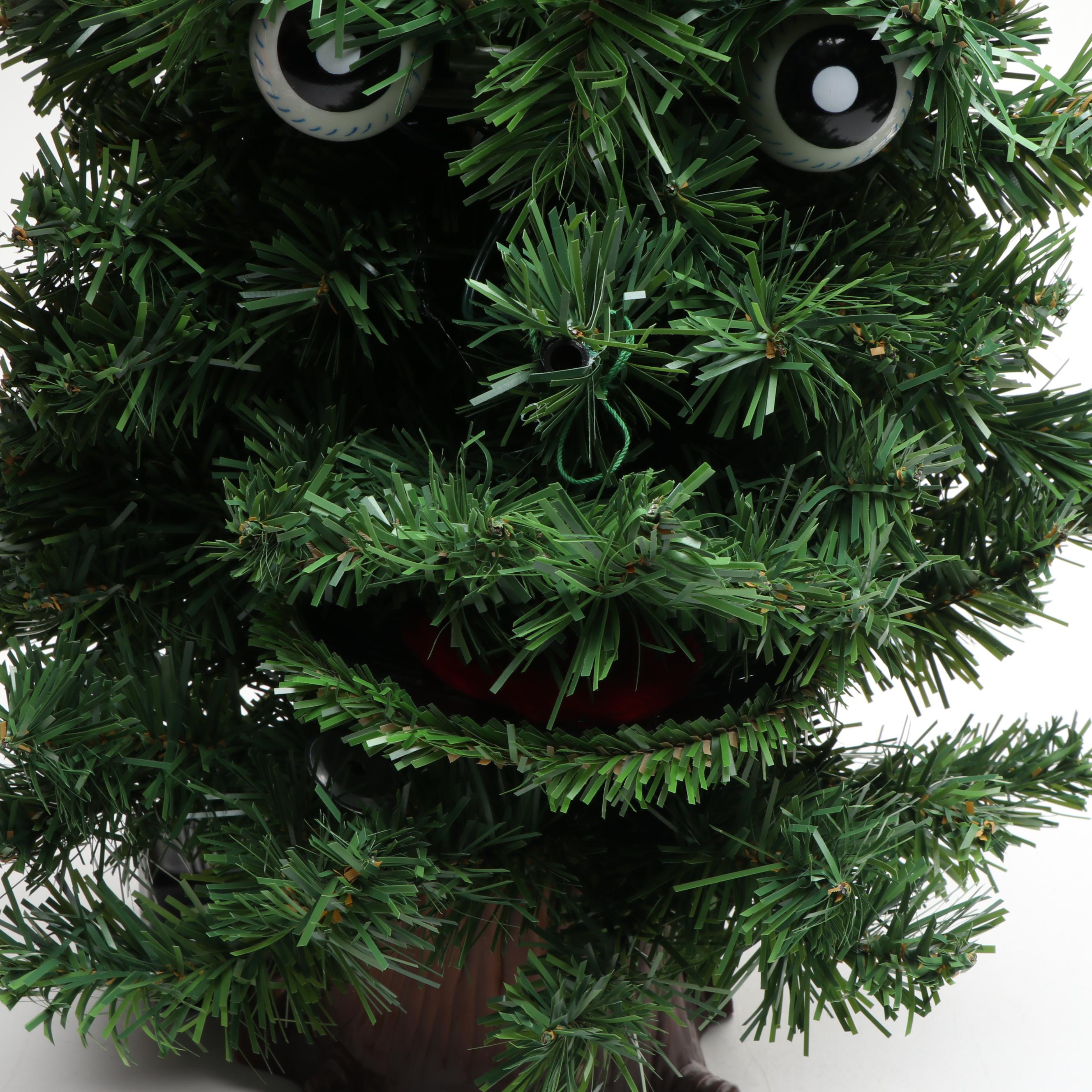 Santa and Douglas Fir Animatronic Christmas Decorations