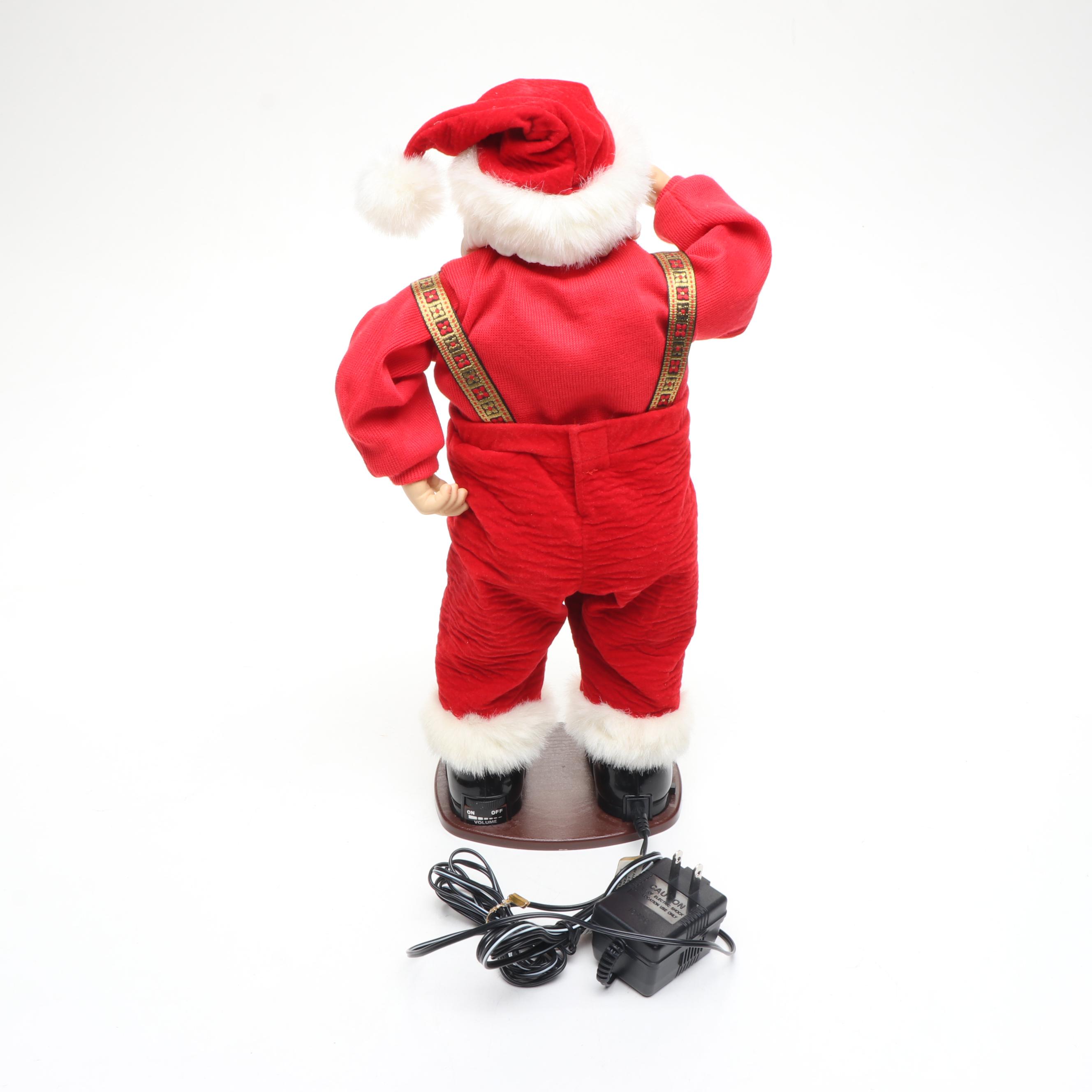 Santa and Douglas Fir Animatronic Christmas Decorations