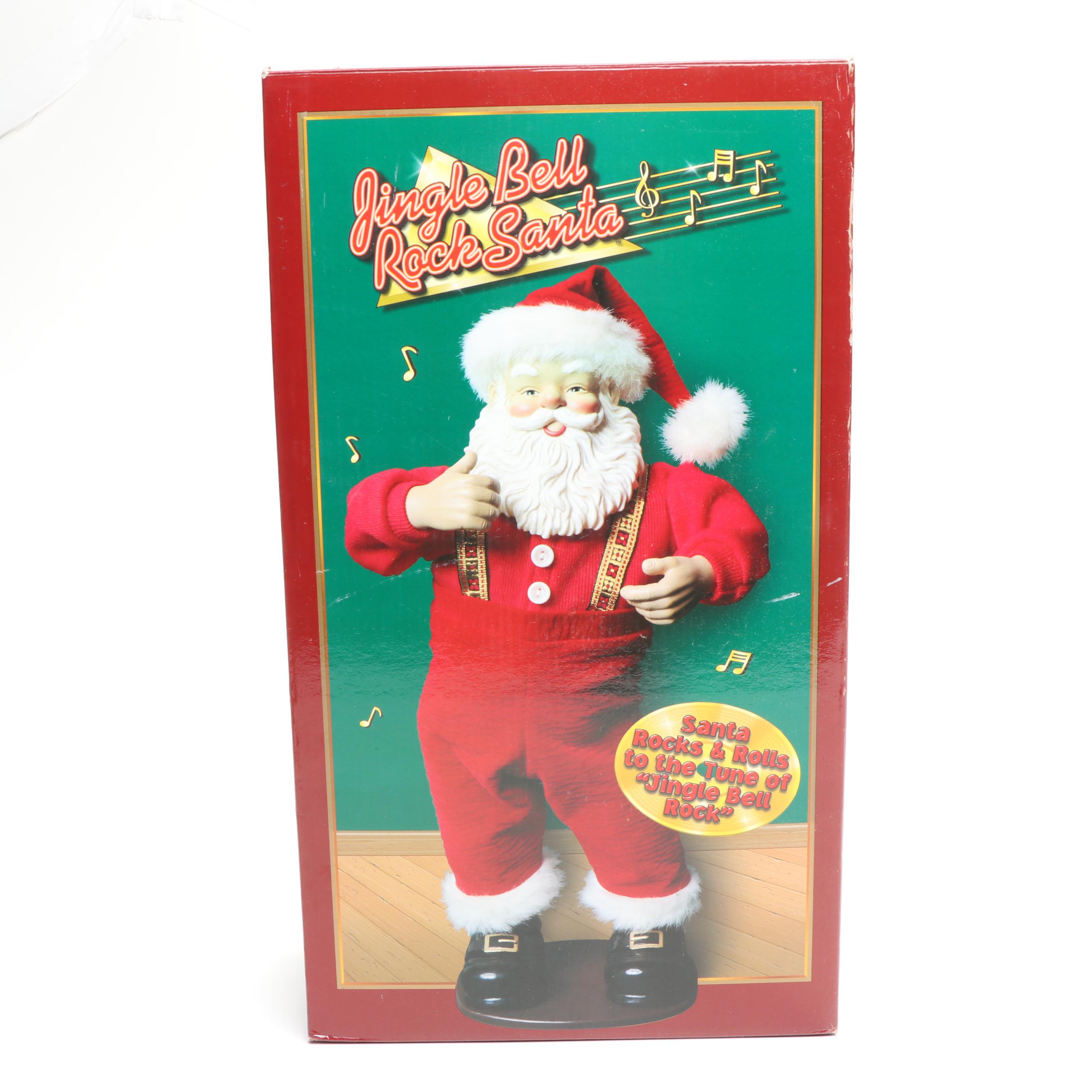 Santa and Douglas Fir Animatronic Christmas Decorations