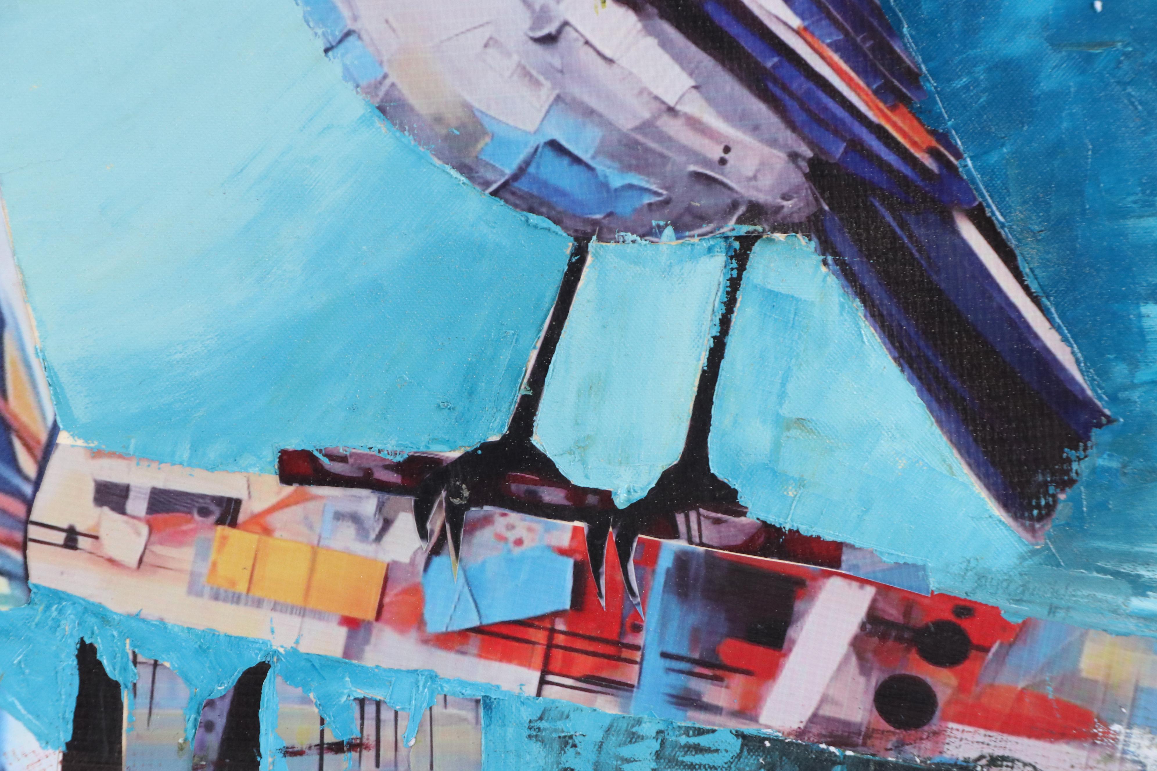 Bayo Ogundele Mixed Media Collage of Bird, 2025