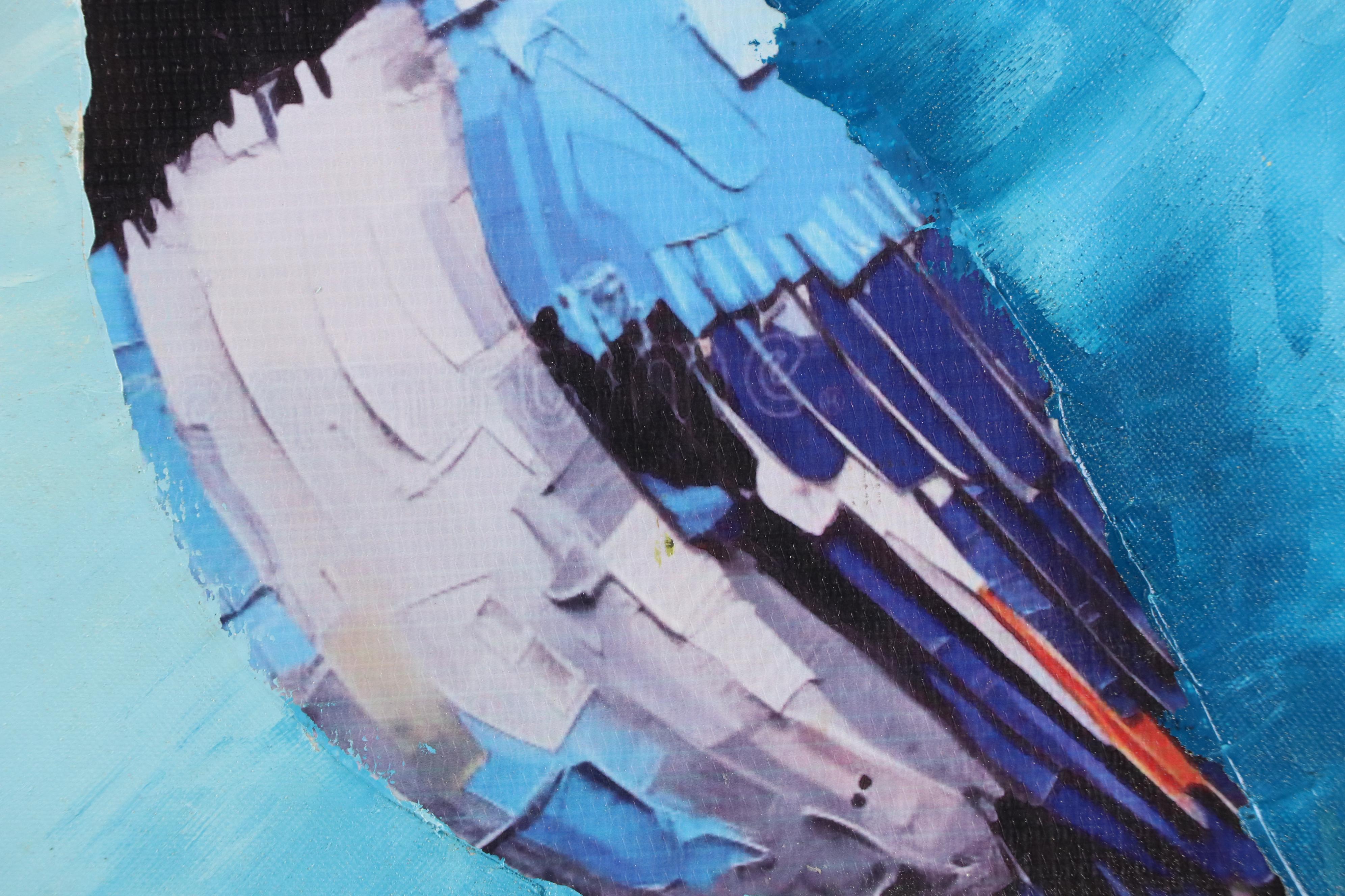 Bayo Ogundele Mixed Media Collage of Bird, 2025