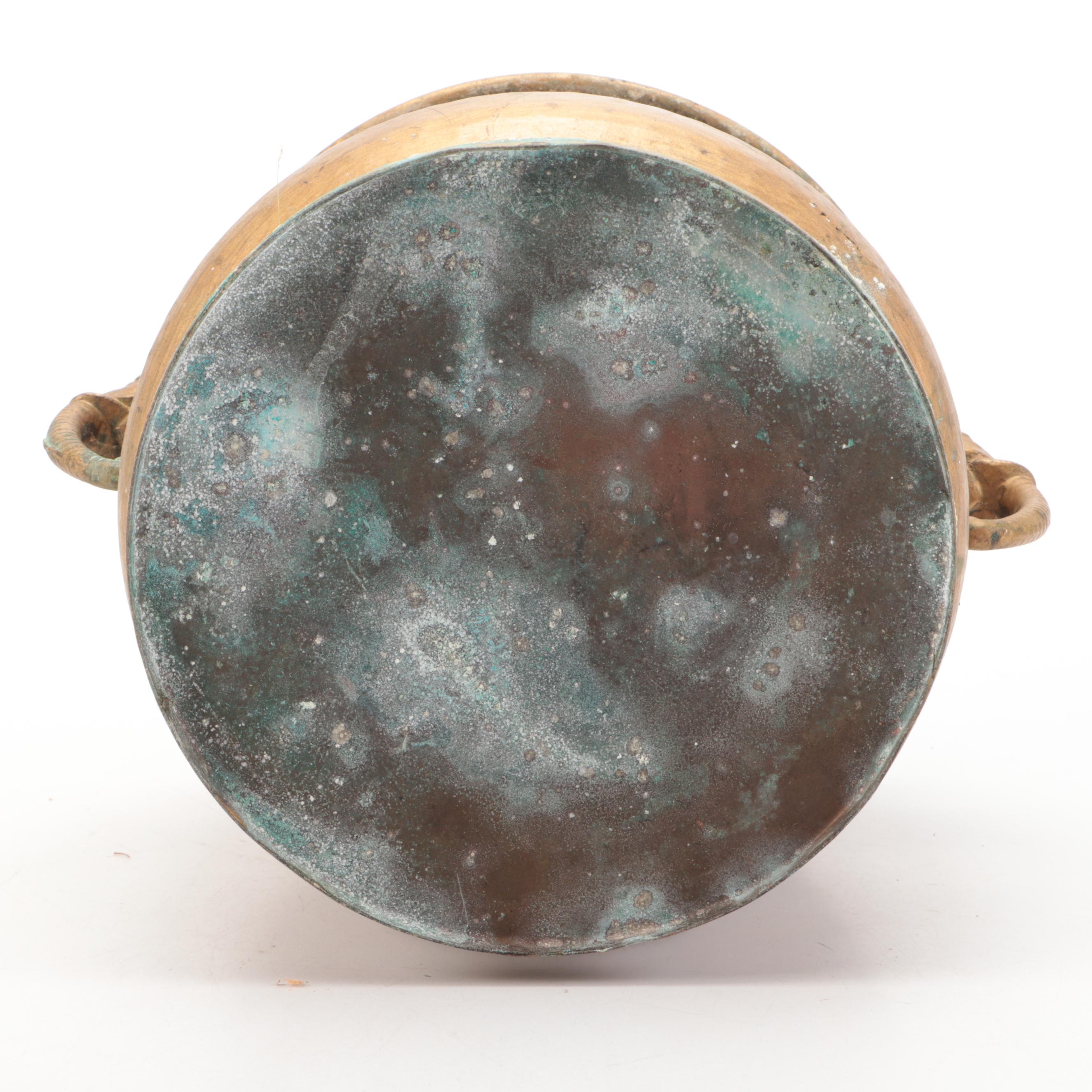 Brass Planters, Bowls, Kettle and Candlesticks