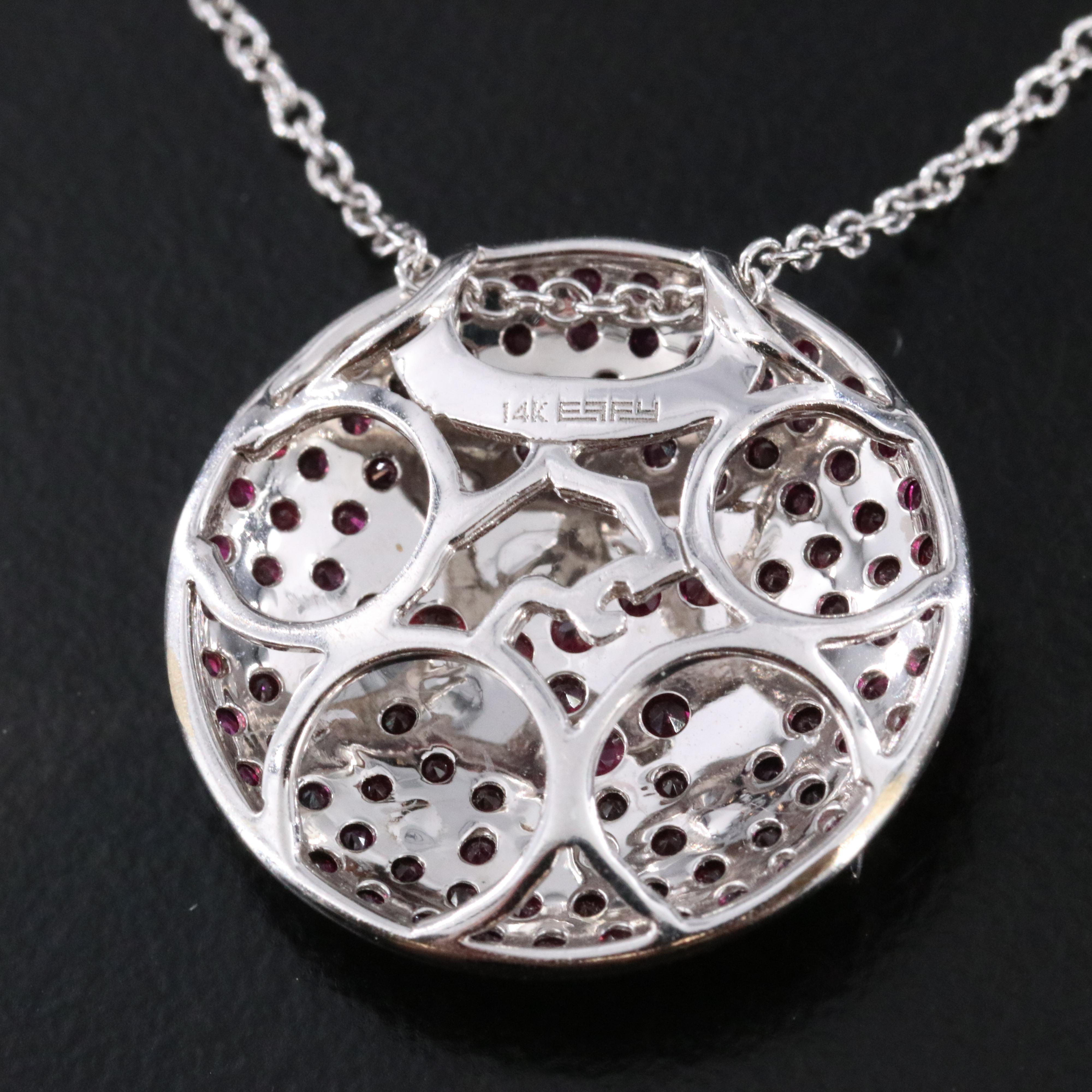 EFFY 14K Diamond and Ruby "I AM LOVED" Pendant Necklace