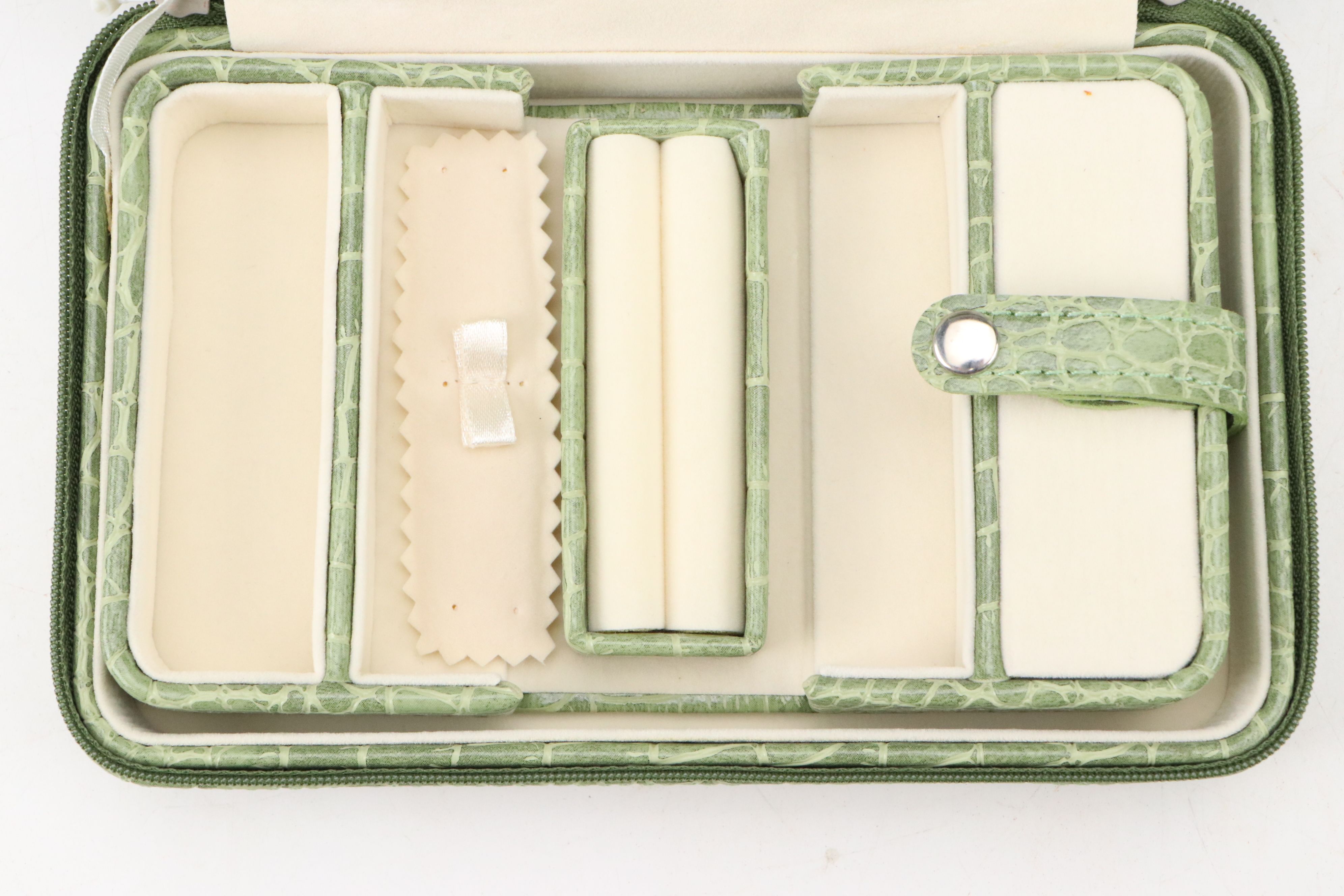 Alten International Faux Crocodile Embossed Jewelry Cases