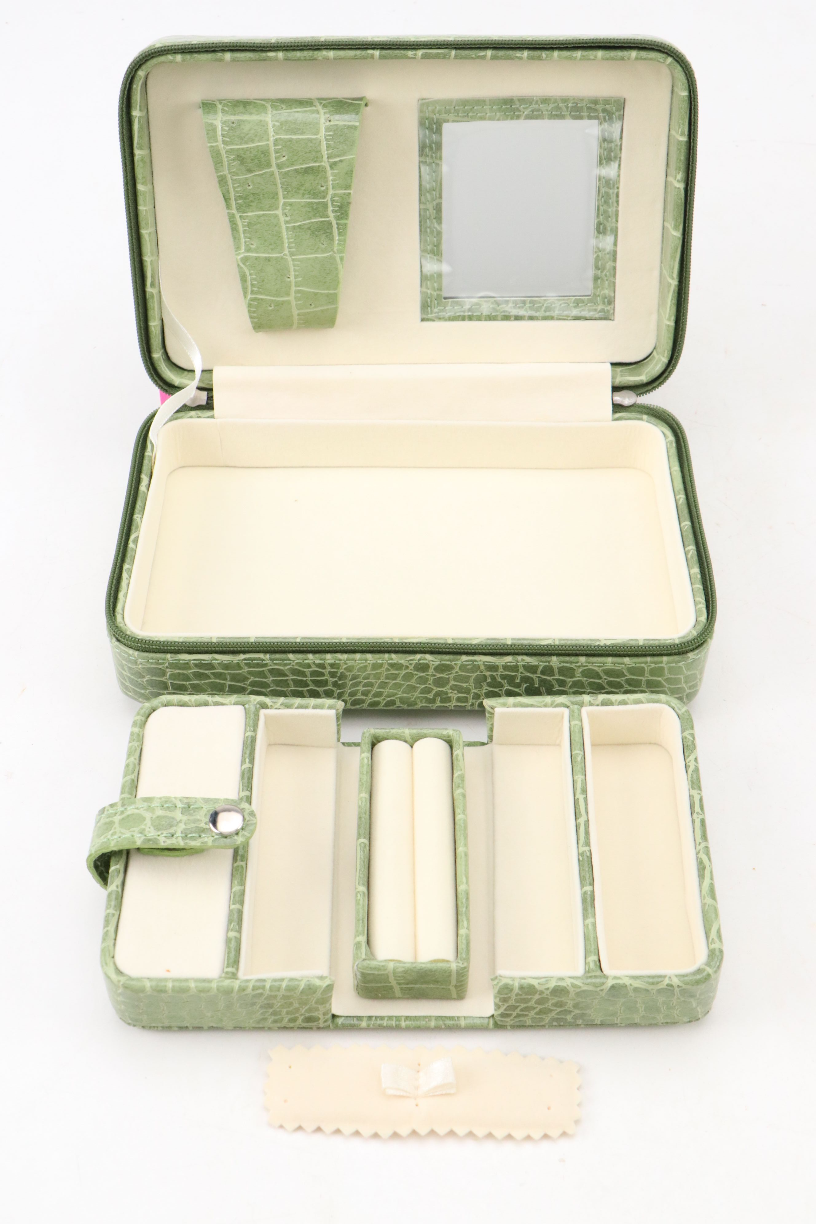 Alten International Faux Crocodile Embossed Jewelry Cases