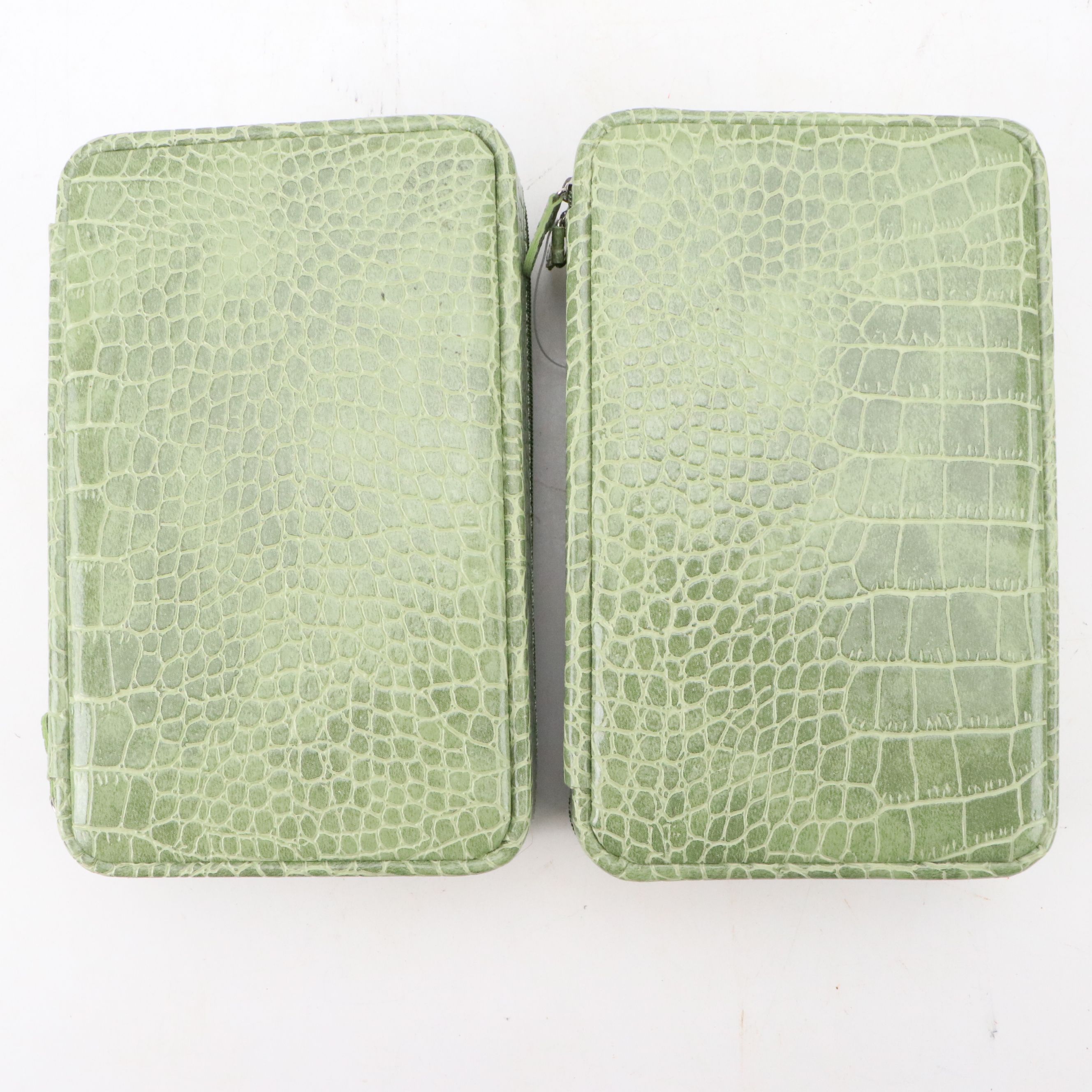 Alten International Faux Crocodile Embossed Jewelry Cases