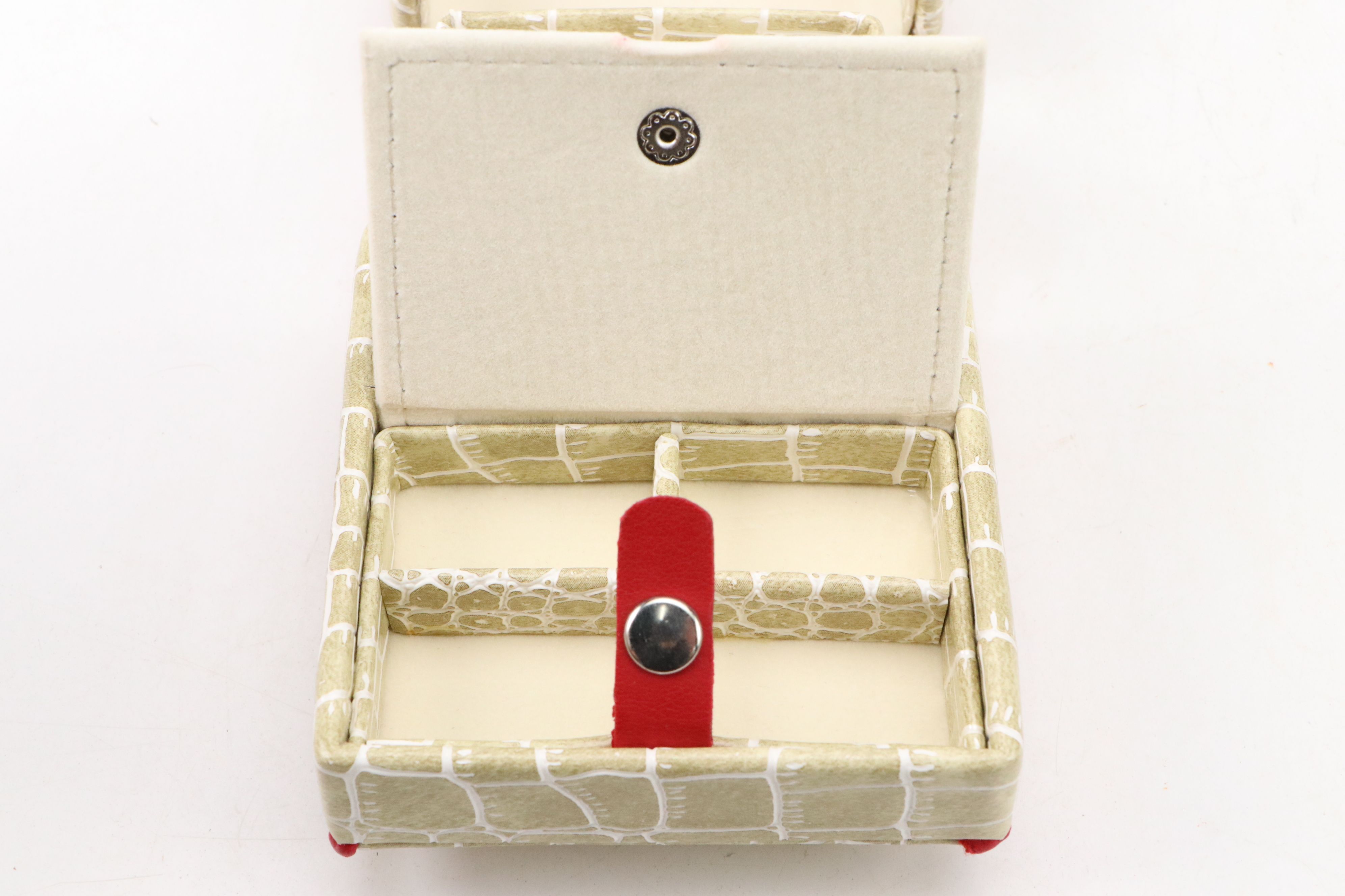 Alten International Faux Crocodile Embossed Jewelry Cases