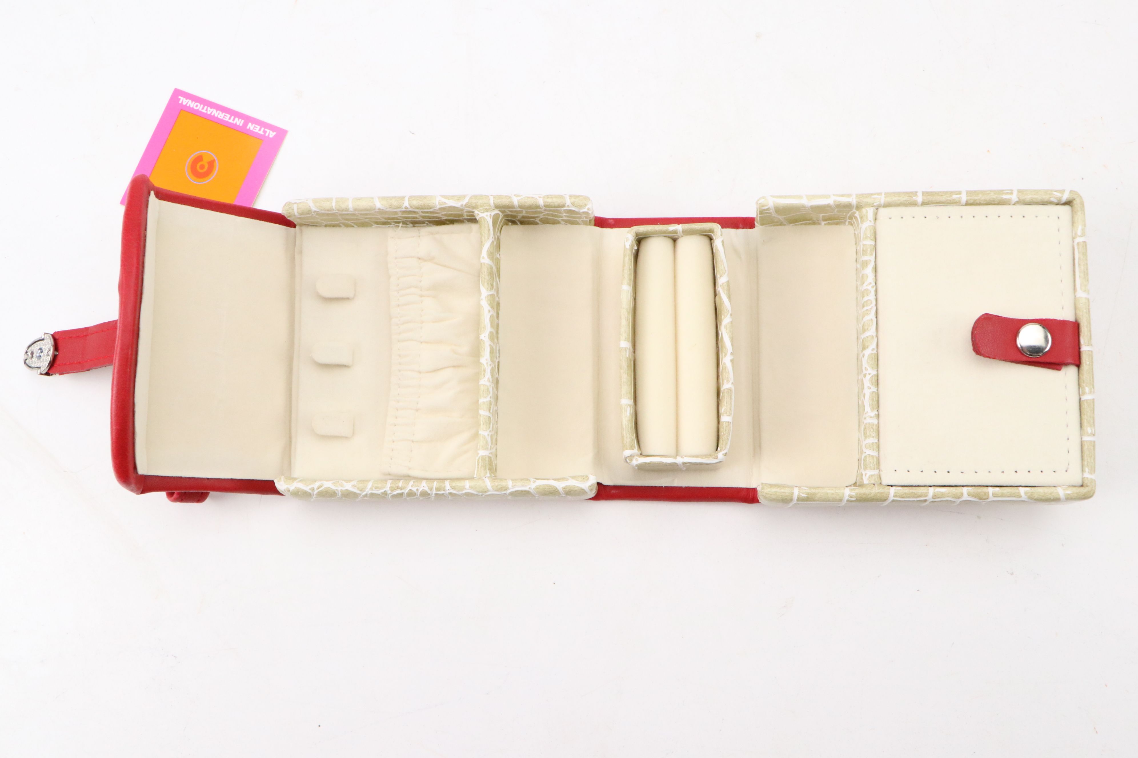 Alten International Faux Crocodile Embossed Jewelry Cases