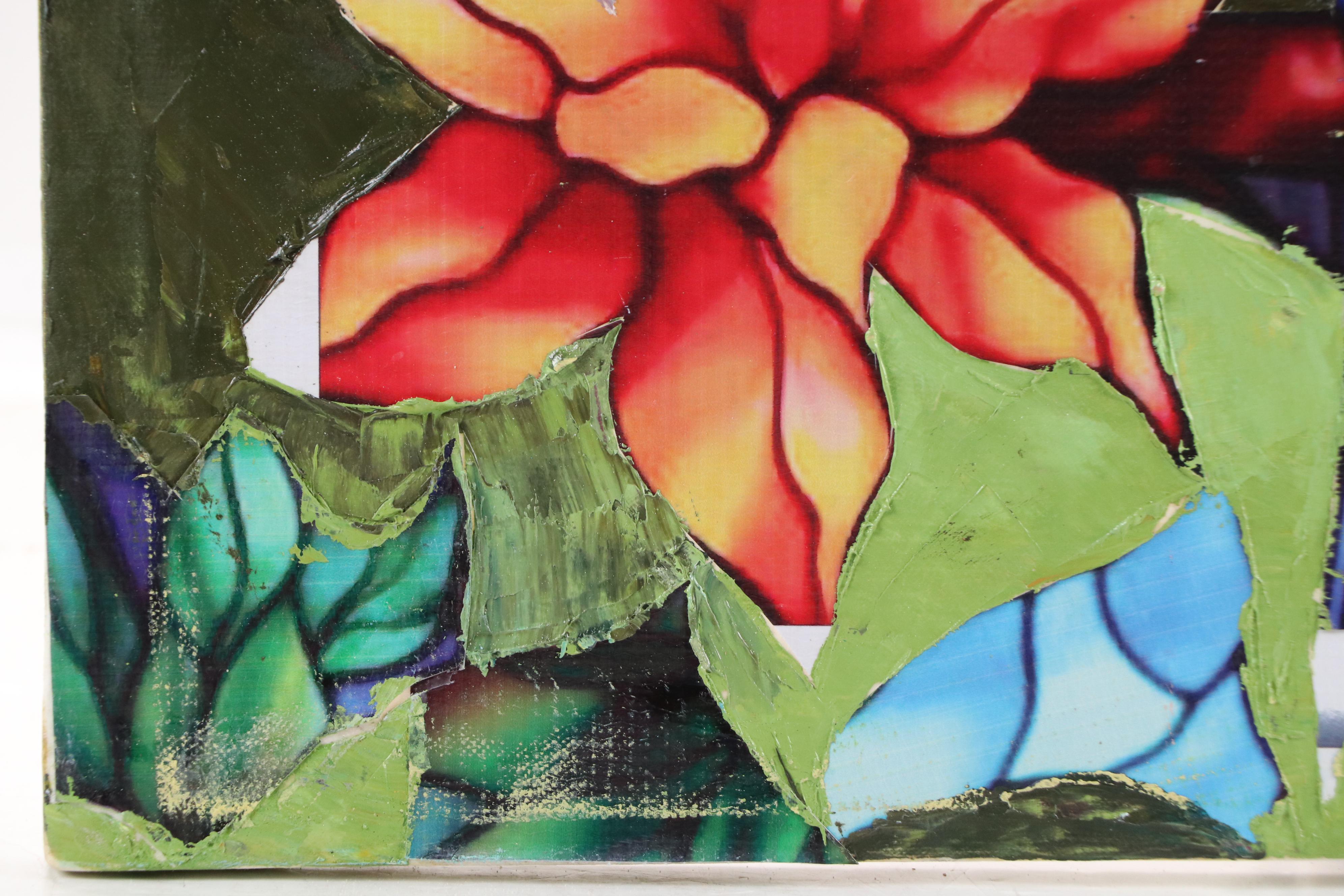 Bayo Ogundele Mixed Media Collage of Parrot, 2025