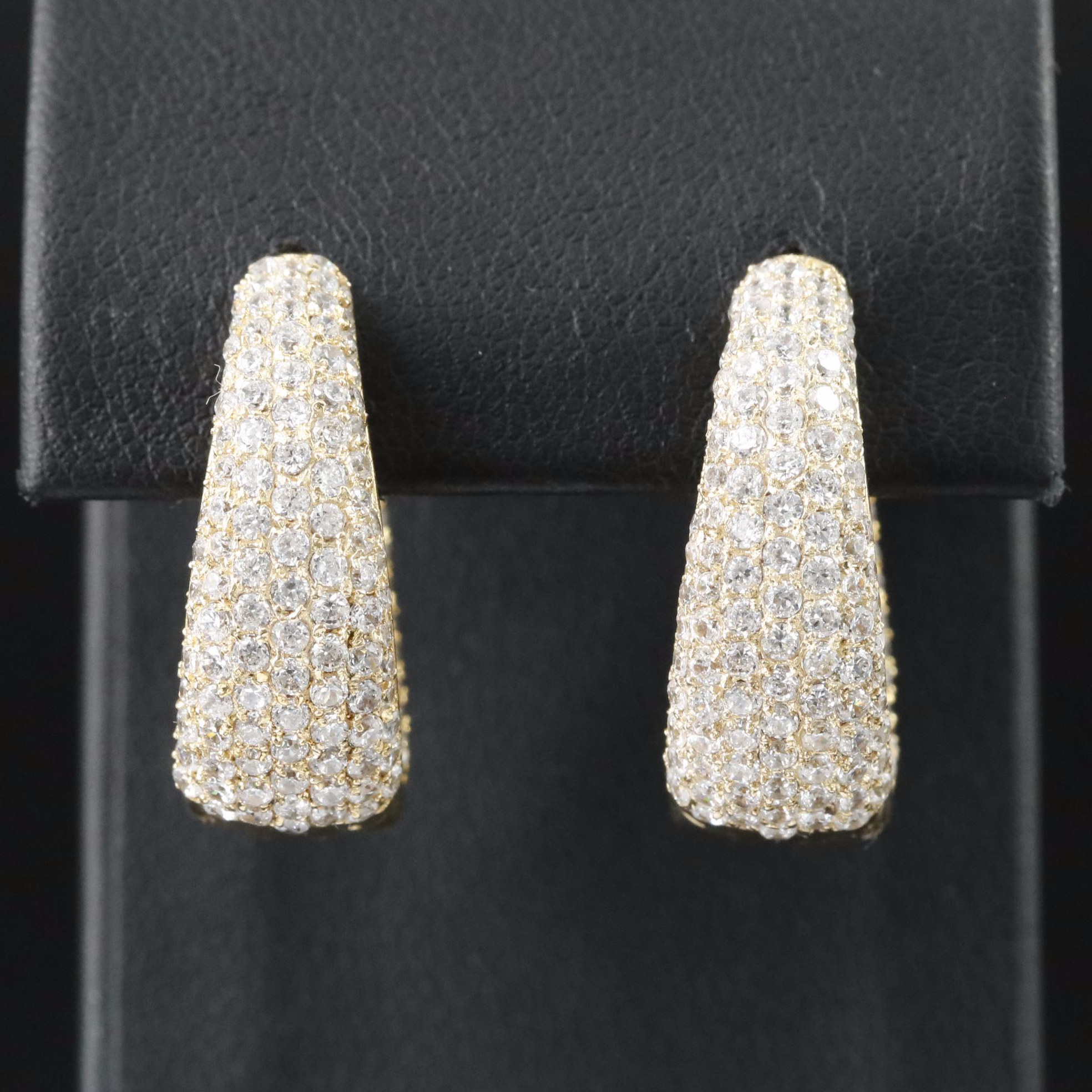 Sterling CZ Inside-Out Hoop Earrings