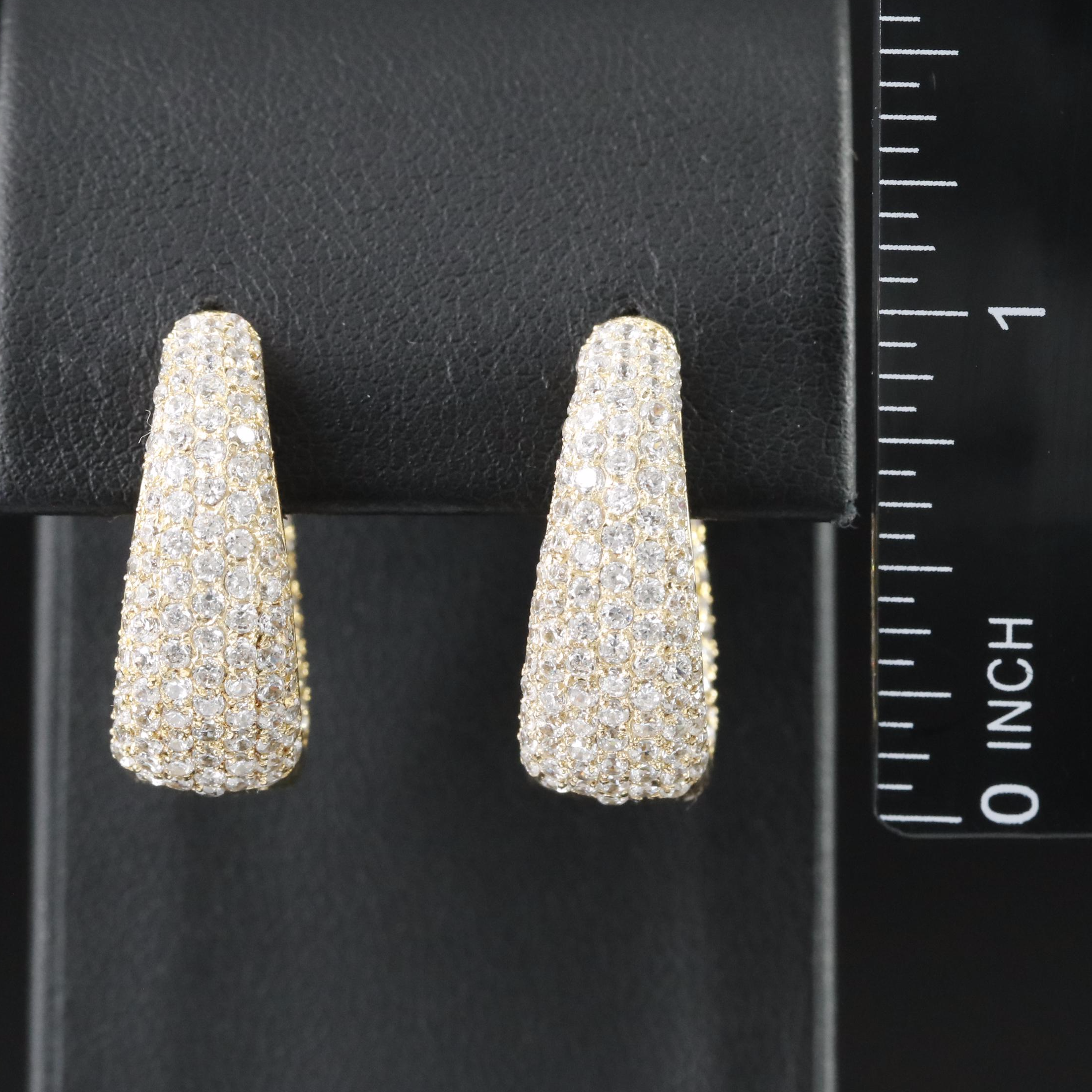 Sterling CZ Inside-Out Hoop Earrings