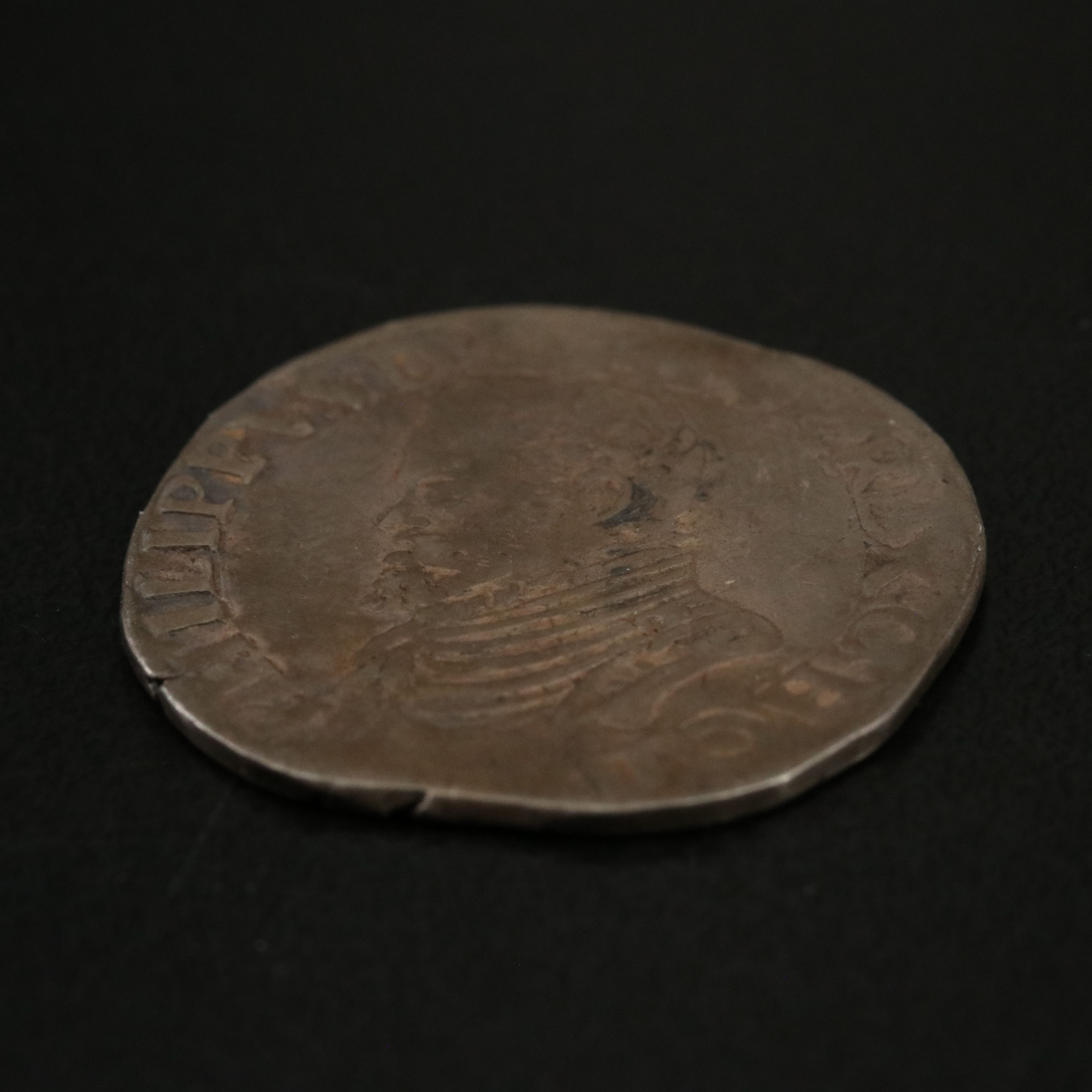 1/5-Daalder Silver Coin of Philip II, Holland under Spanish Rule, ca. 1570