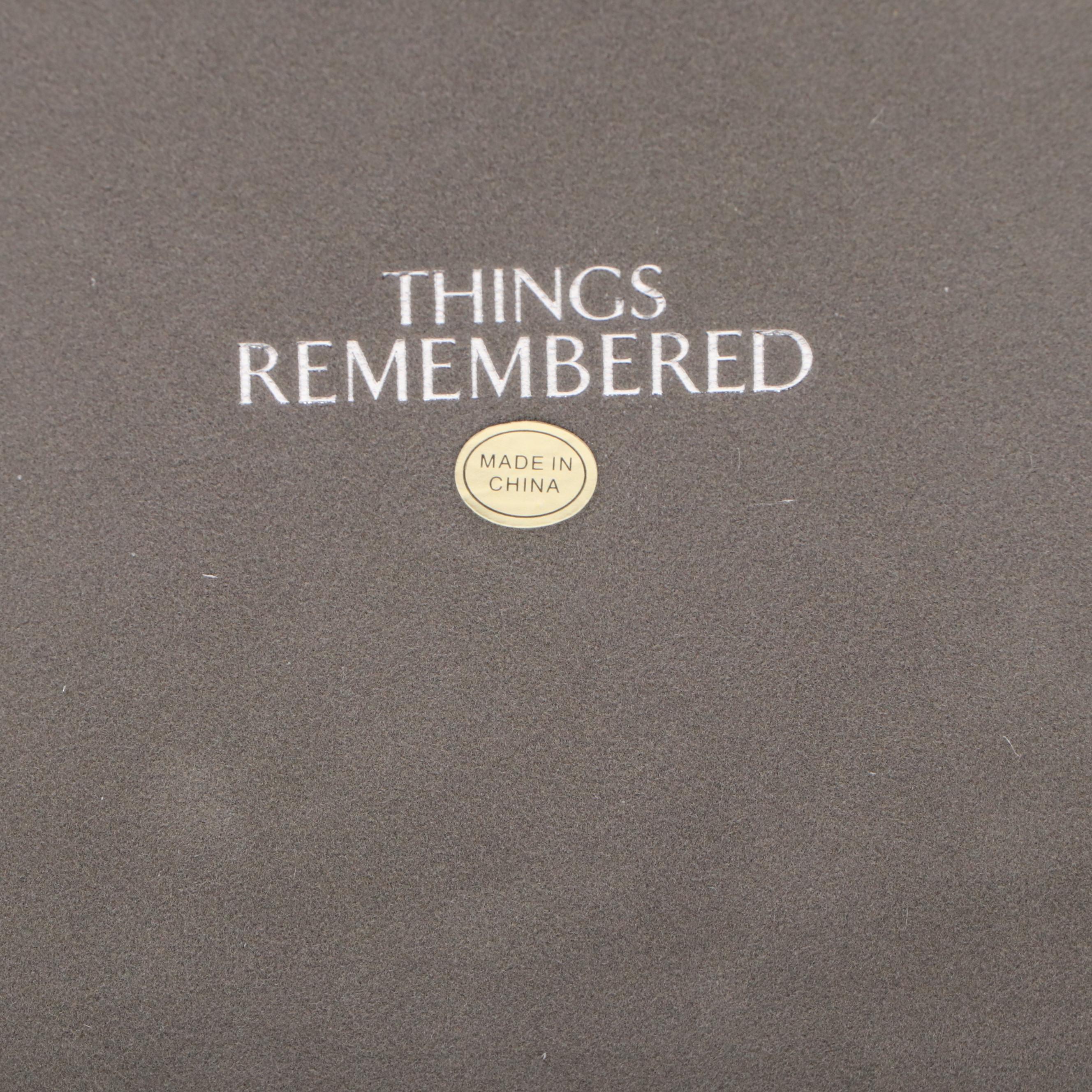 Things Remembered Satin Black Finish Bombé Wood Jewelry Chest