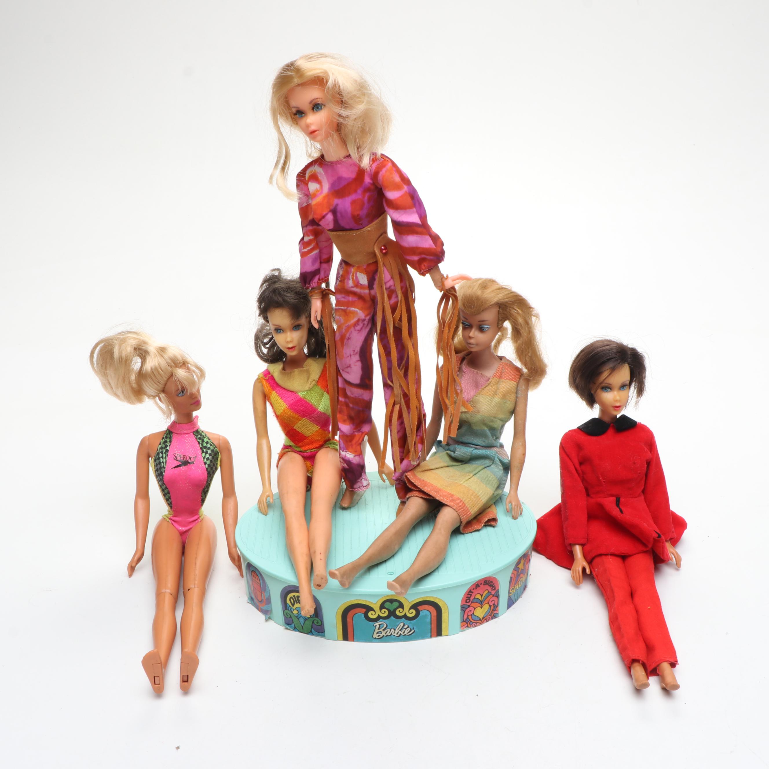 Barbie Yellow VW Bug and Beach Car with Mod Barbie and More Dolls