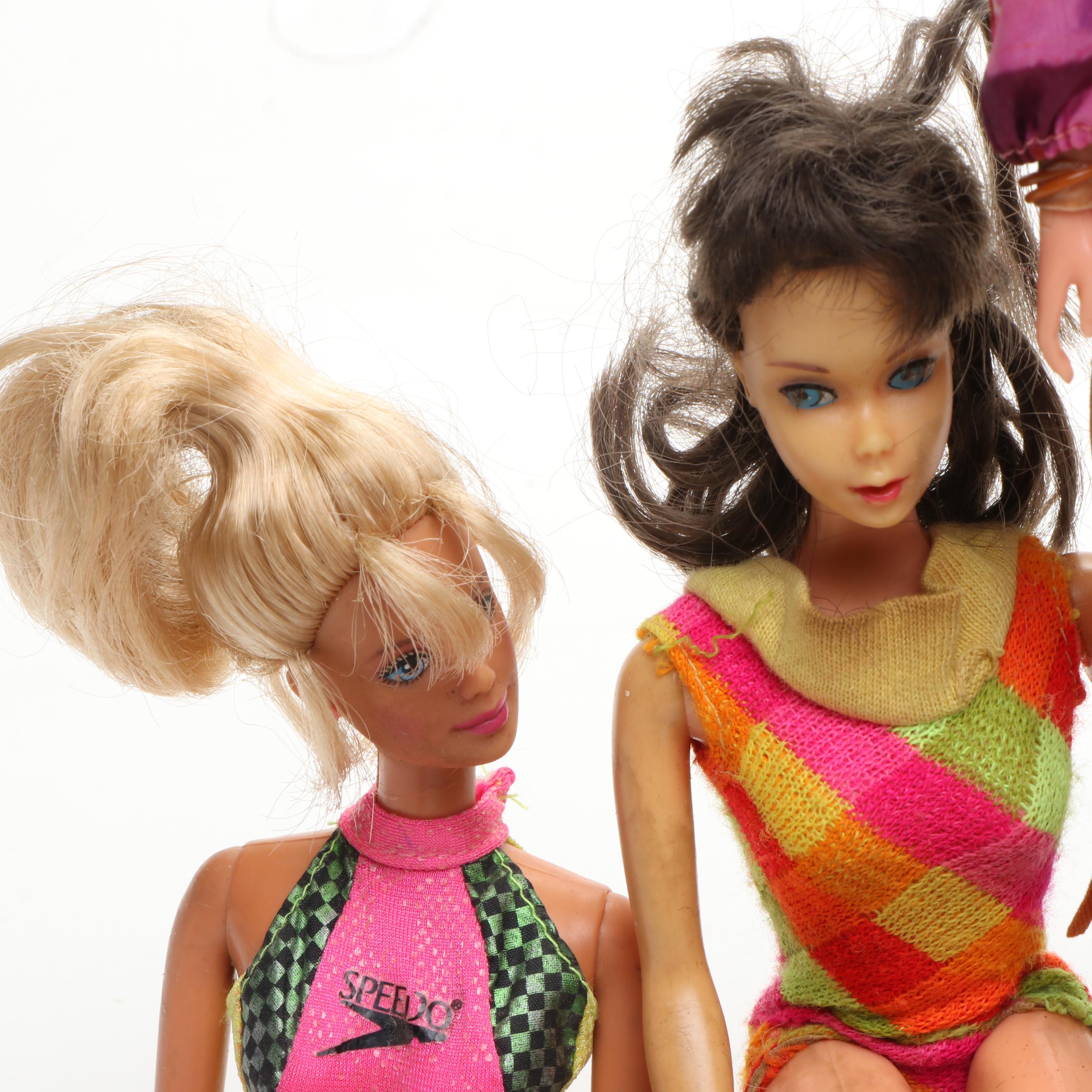 Barbie Yellow VW Bug and Beach Car with Mod Barbie and More Dolls