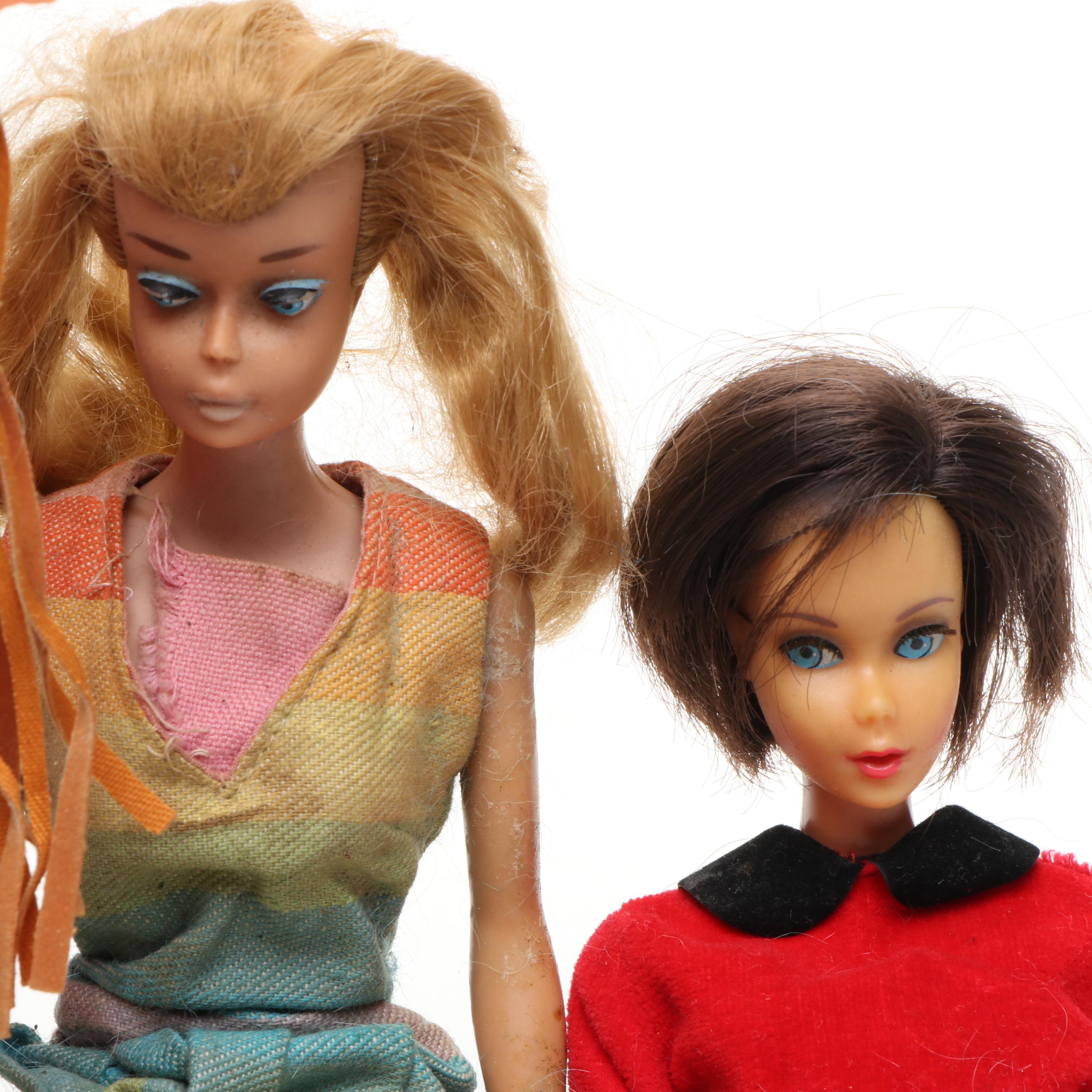 Barbie Yellow VW Bug and Beach Car with Mod Barbie and More Dolls