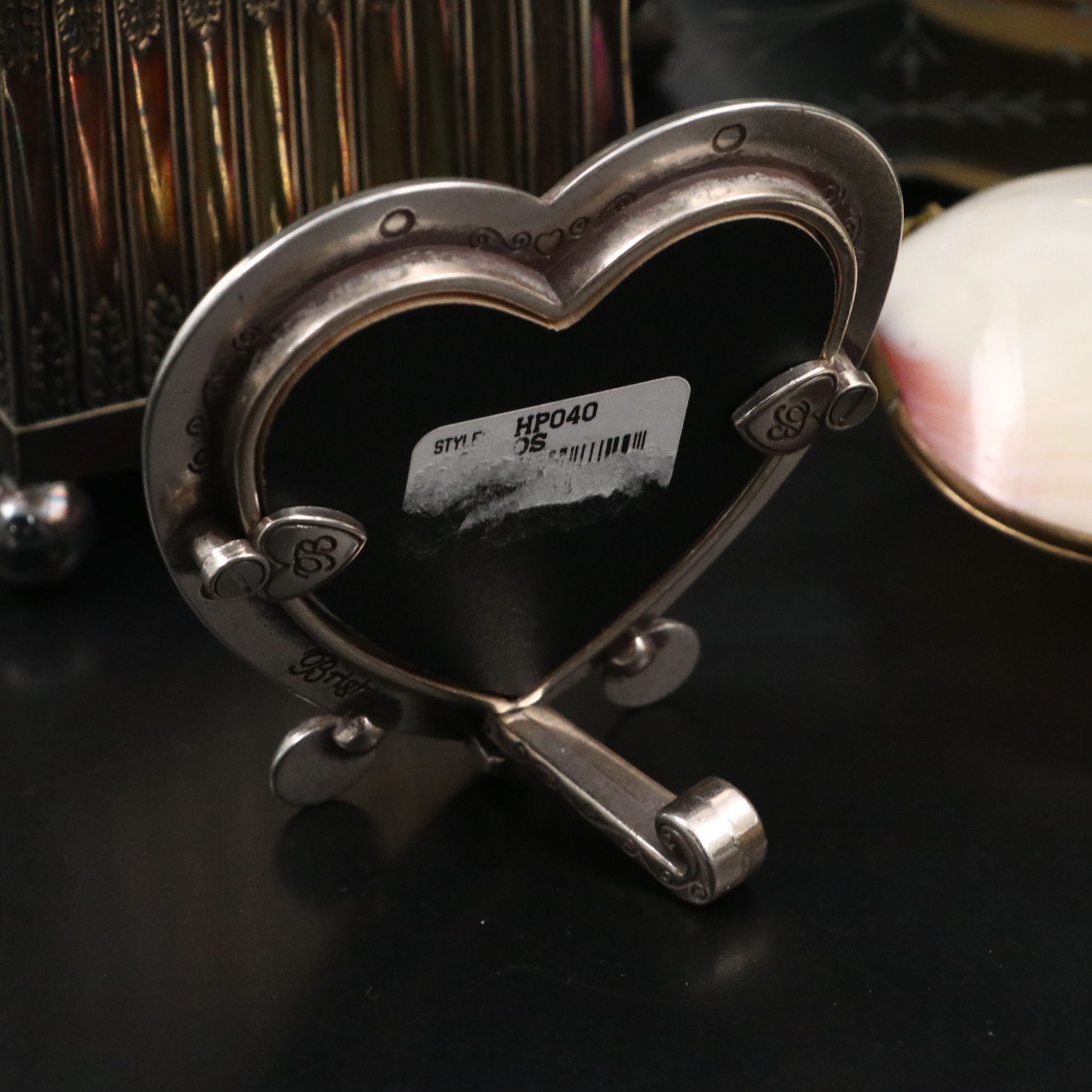 Maitland Smith Mother of Pearl Cavier Dish with 800 Silver Comb and Other Décor