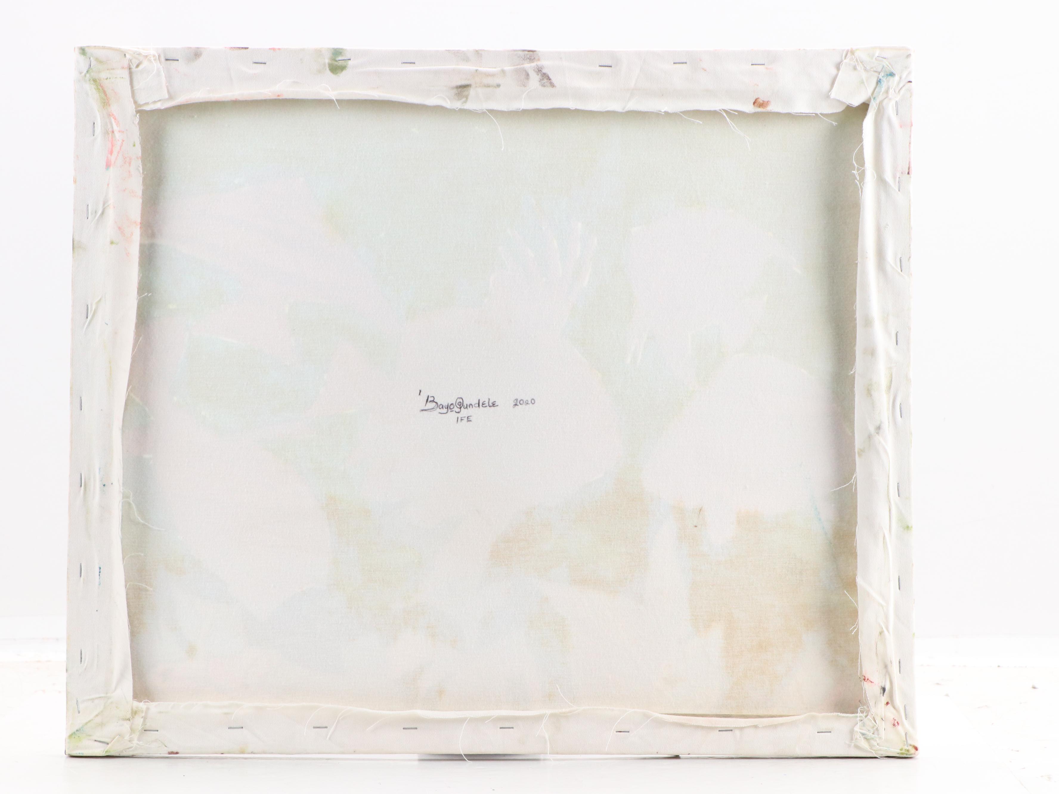 Bayo Ogundele Mixed Media Collage of Underwater Scene, 2020