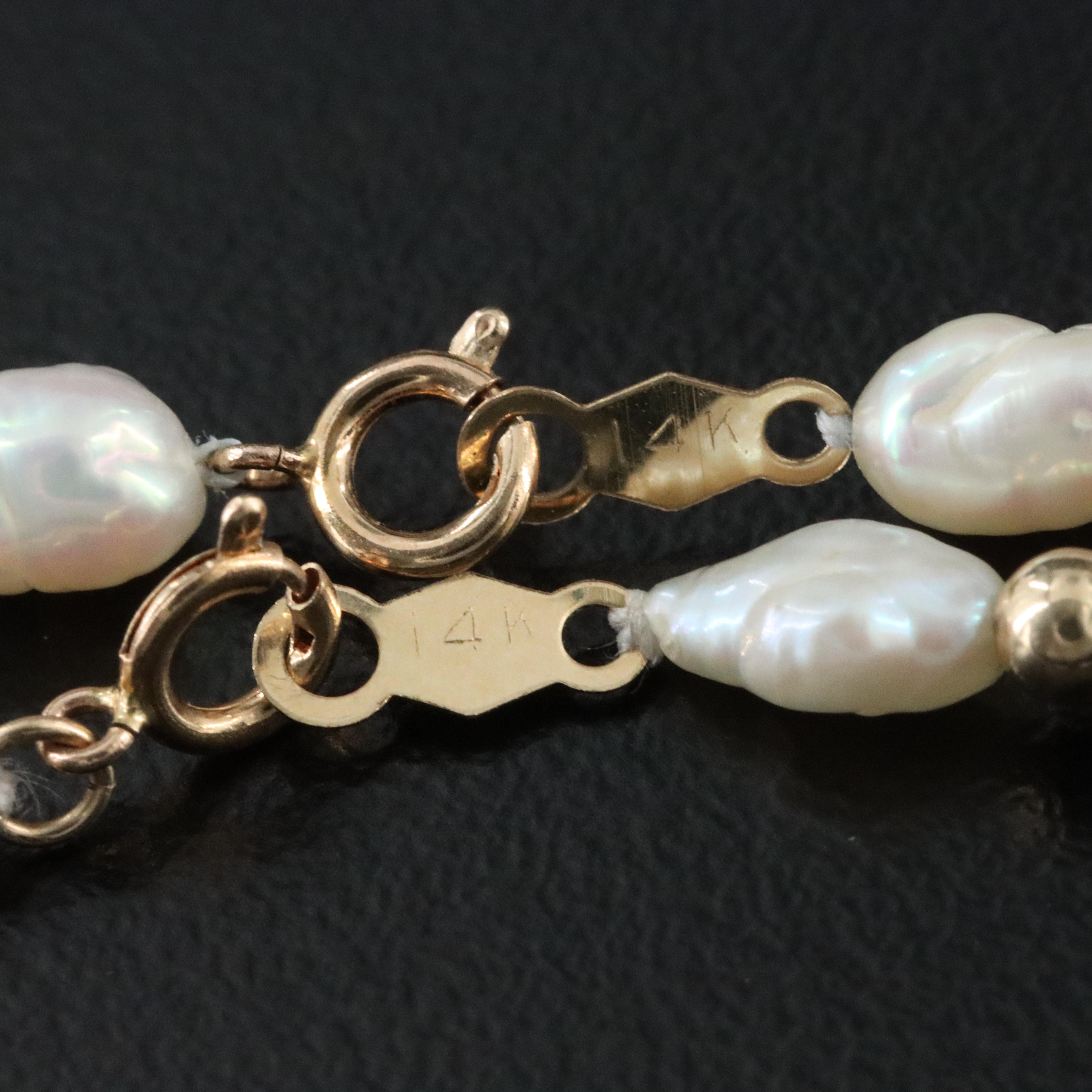 14K Pearl Necklaces