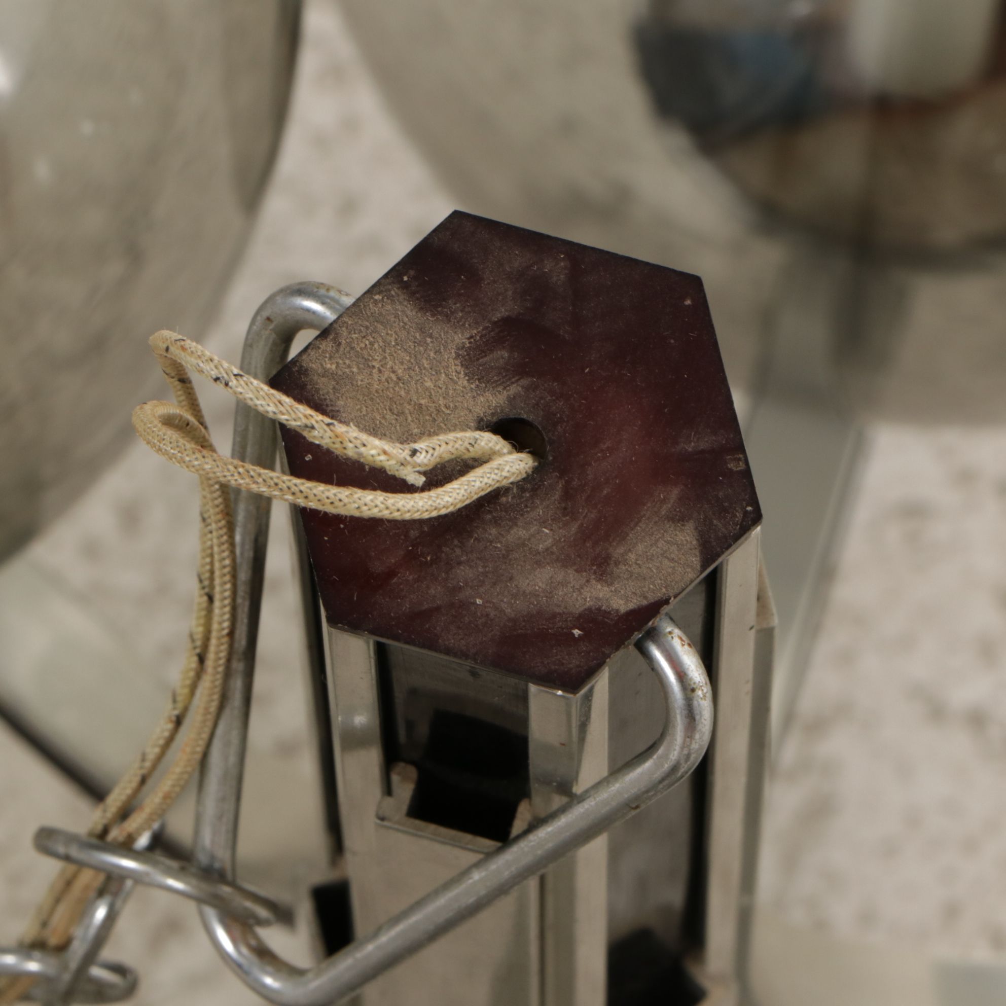 MCM Chrome Chandelier with Smoky Glass Orb Shades, Manner of Sciolari