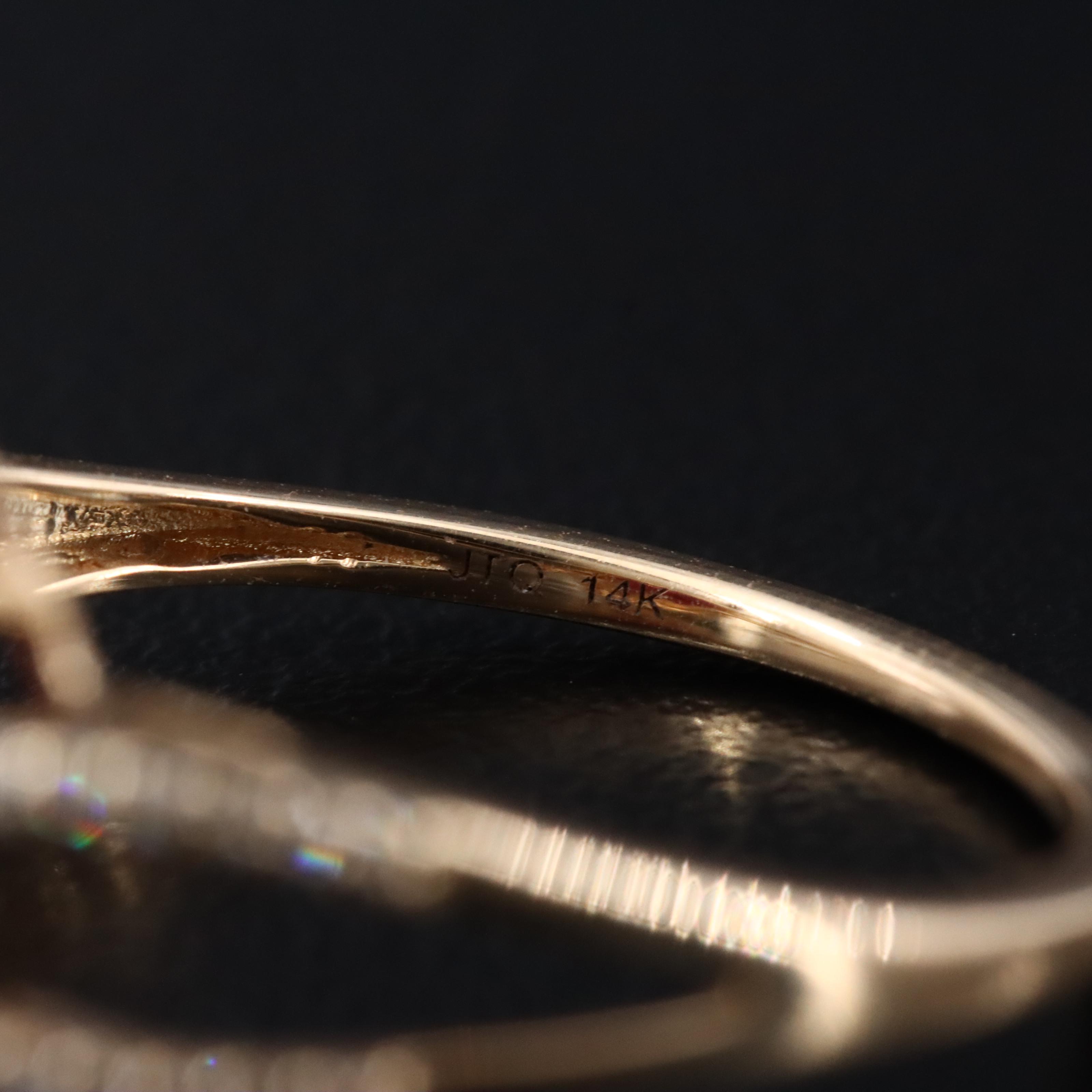 14K Filled Corundum and Diamond Ring with IGI Jewelry Report