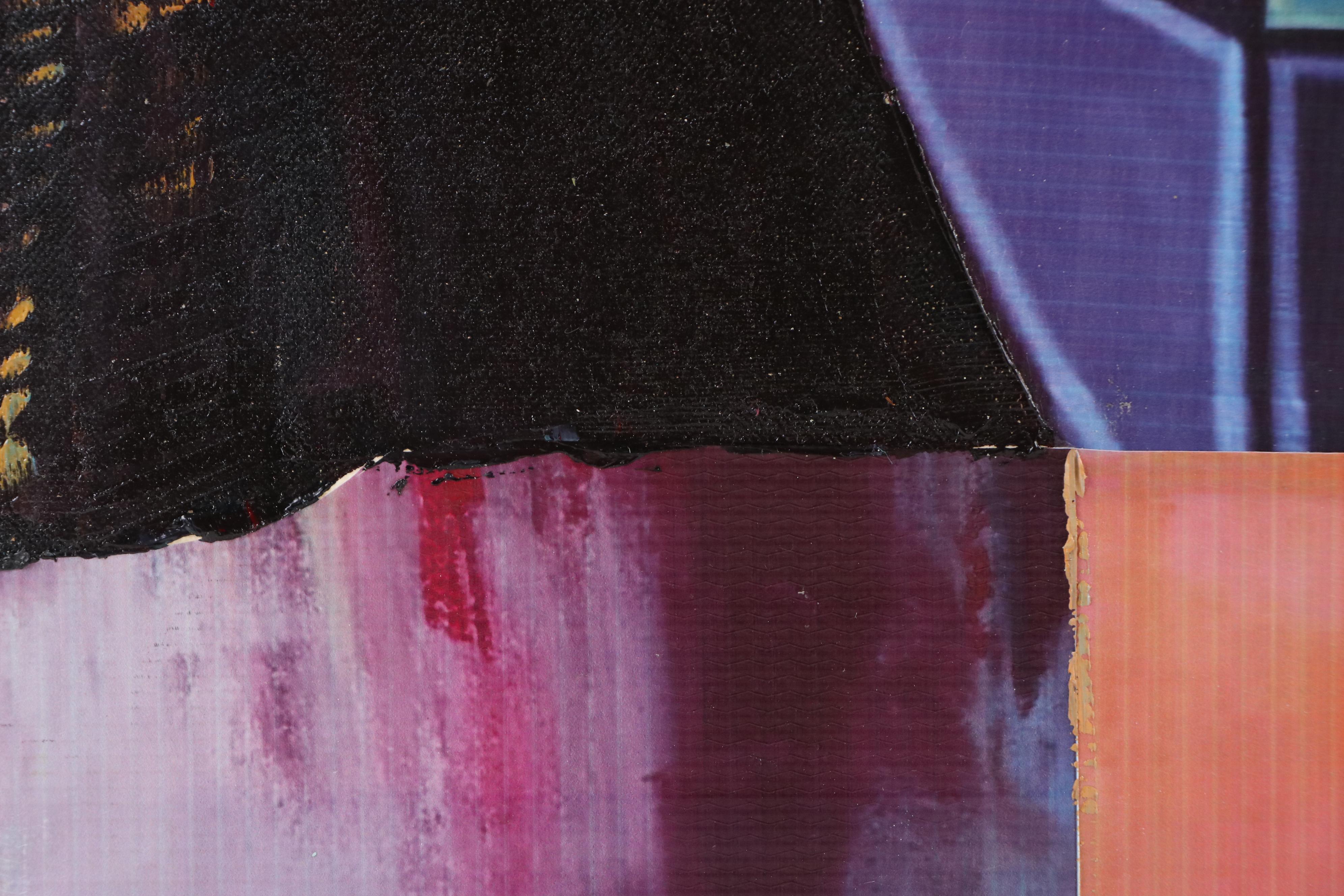 Bayo Ogundele Mixed Media Collage of Peacock, 2025