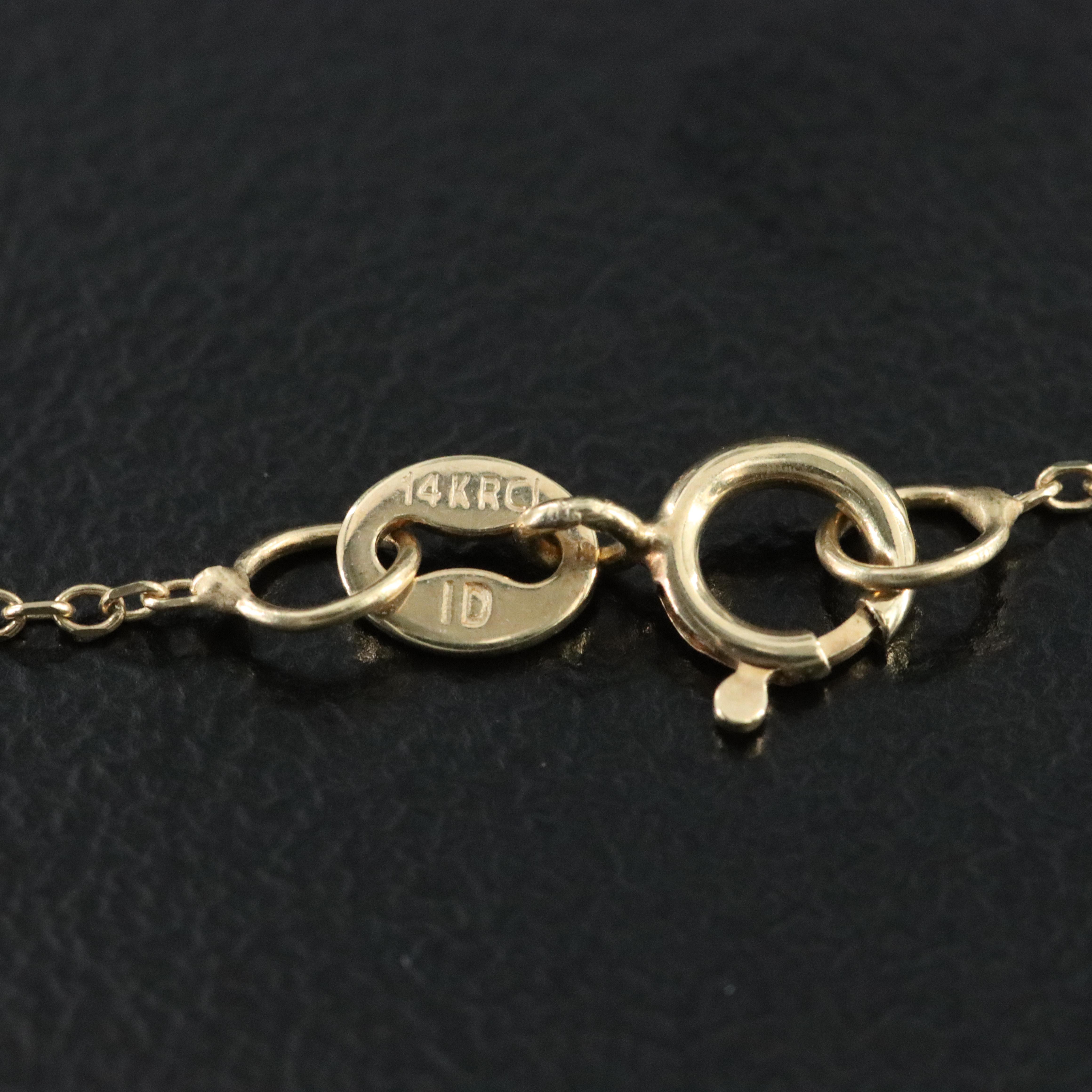 Black Onyx Chinese "Good Fortune" Elephant Pendant with 14K Chain