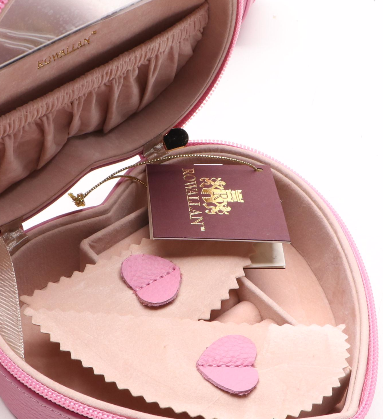 Rowallan Pink and Orange Leather Jewelry Cases